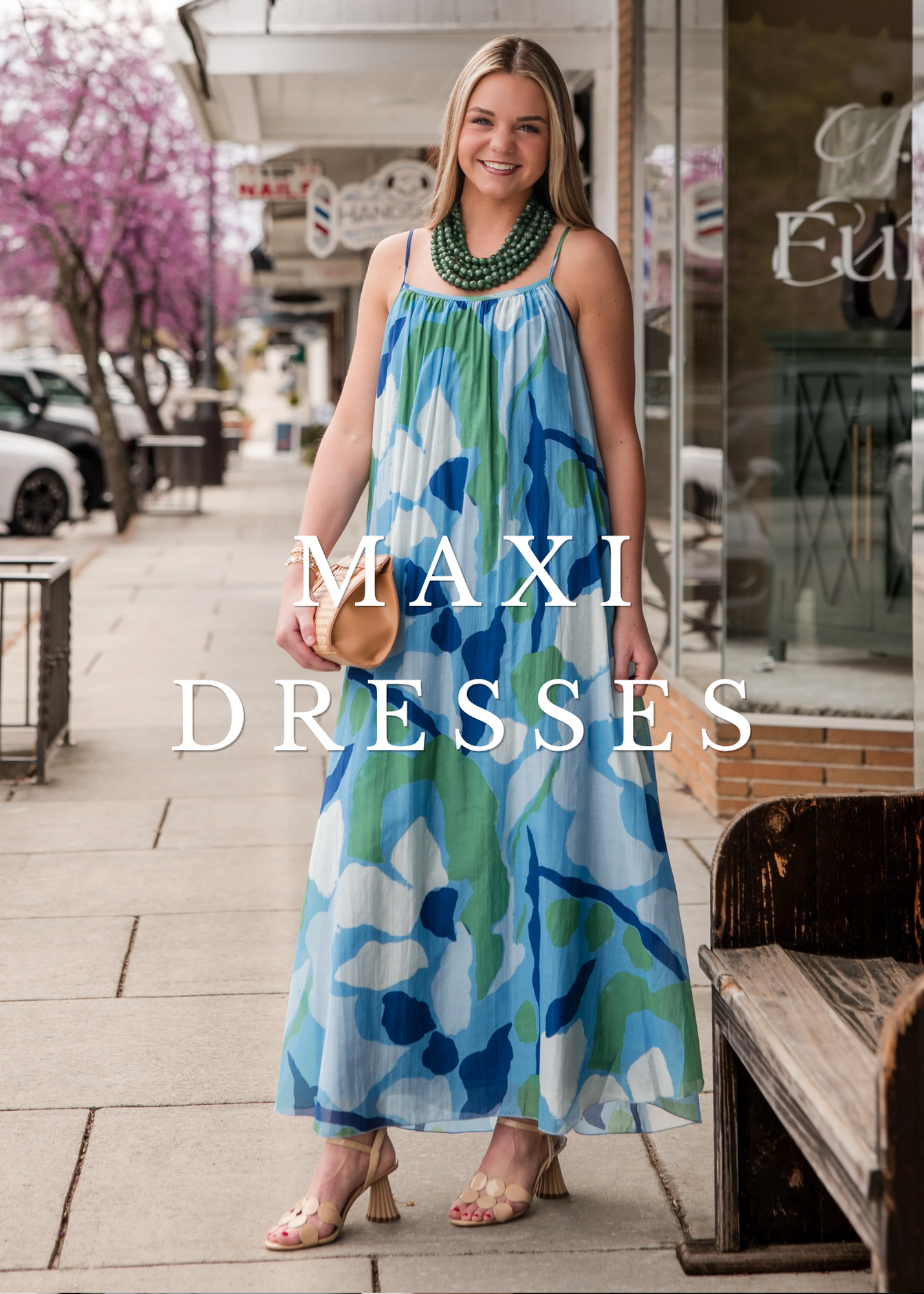knee length dresses for ladies Baltic Born Womens Marseille Embossed Maxi Dress | Green main image 0