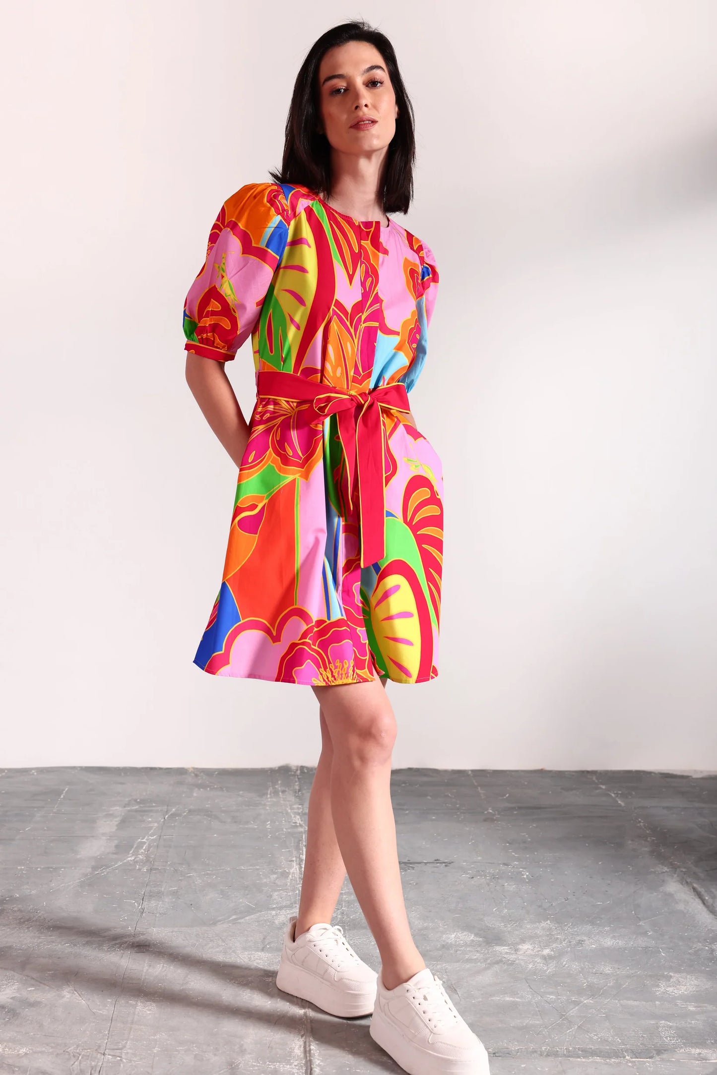 Skyla Dress - Big Florals