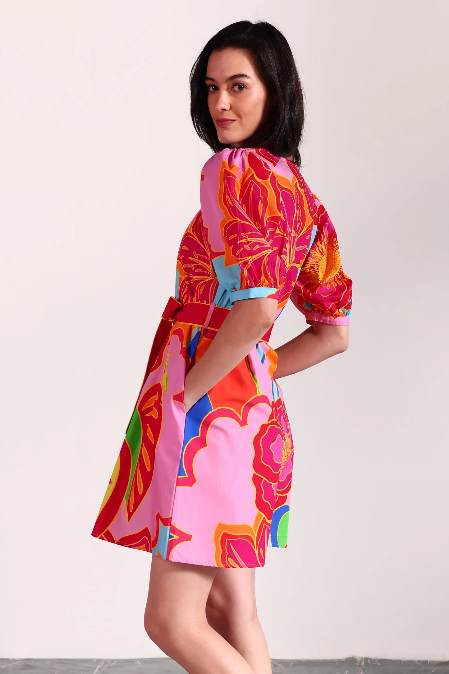 Skyla Dress - Big Florals
