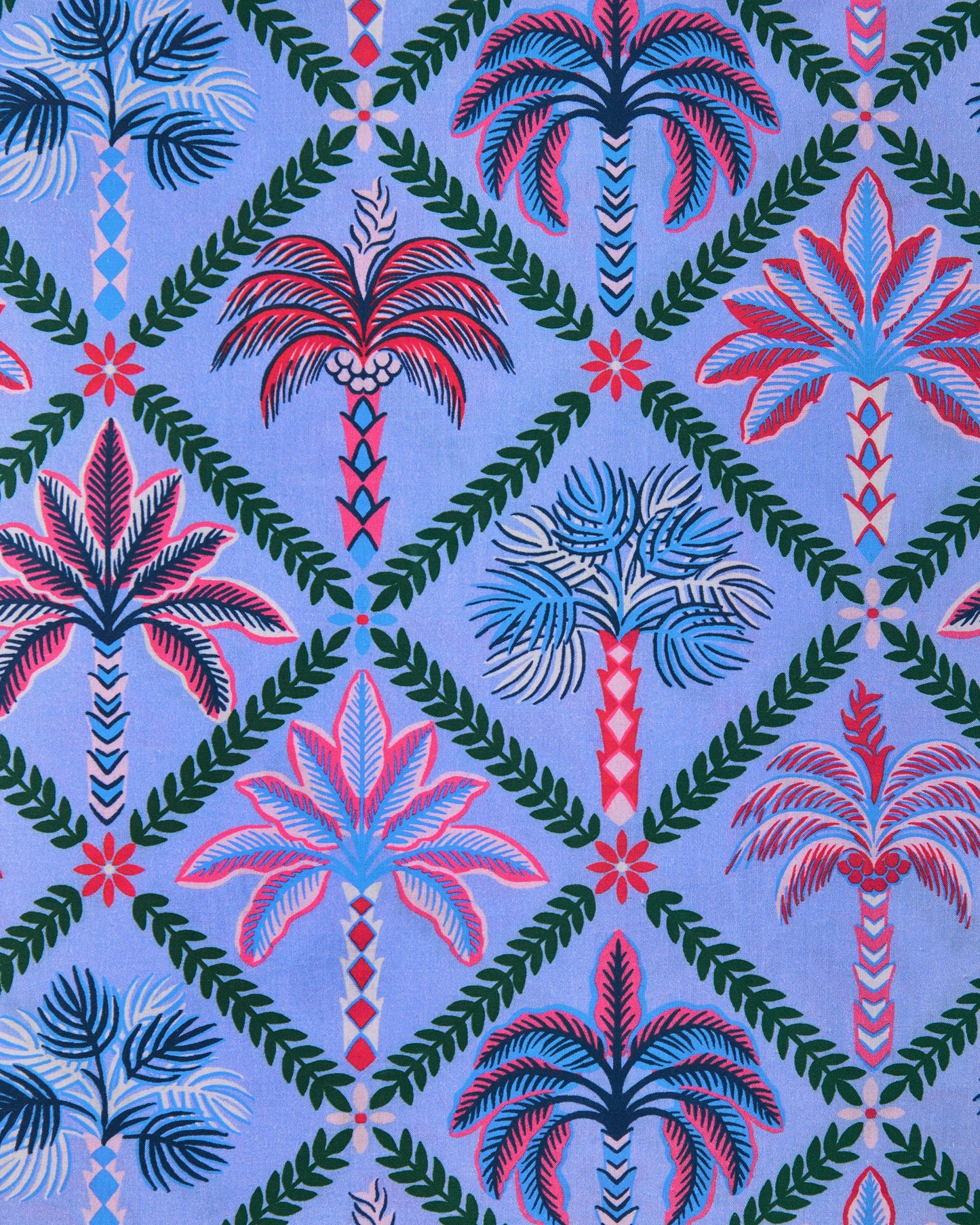 Lucia Dress - Palm Tree Paradise - Lilac Escape