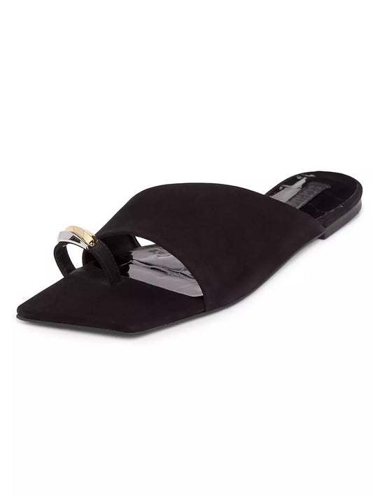 Schutz Jodie Flat Sandal - Black