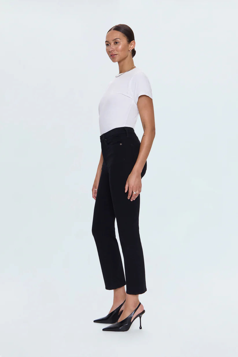Lennon High Rise Crop Boot Jean - Noir