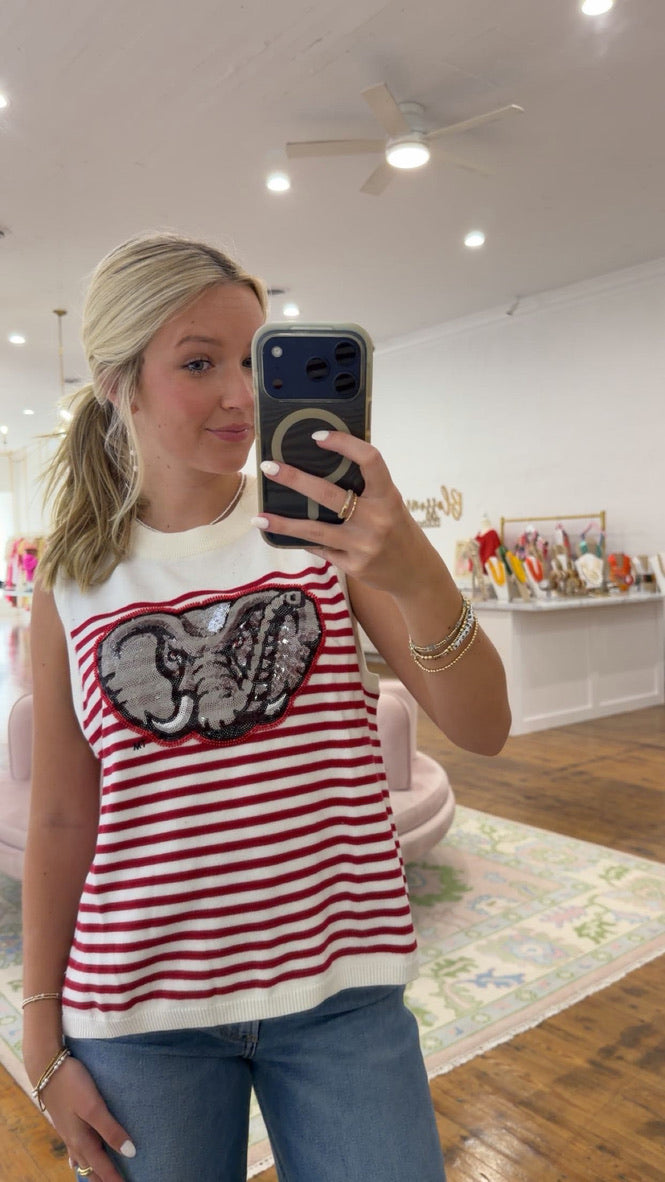 Queen of Sparkles Licensed Alabama Knit Tank Top
