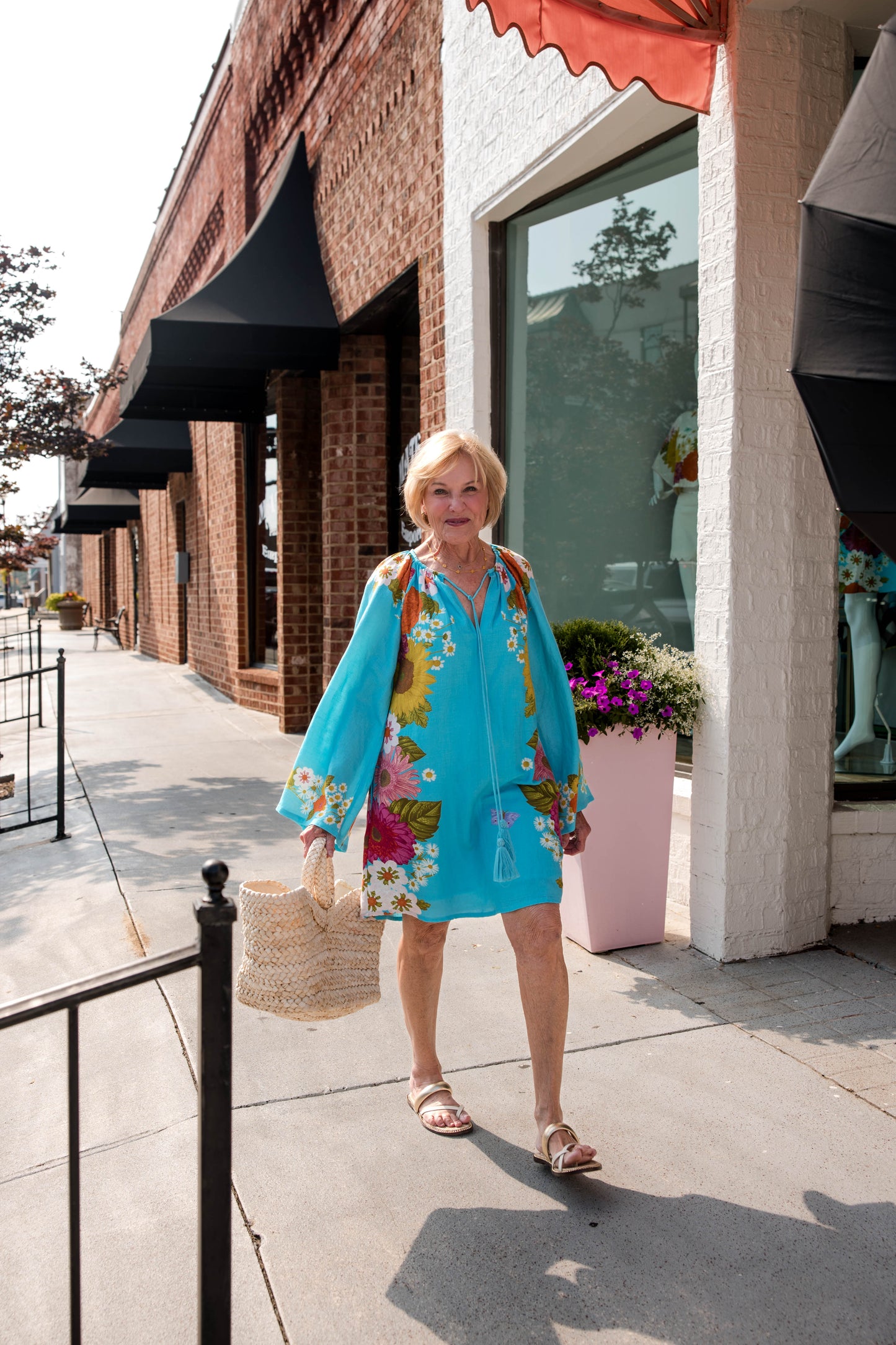 Chelsea Dress - Wildflower Aqua