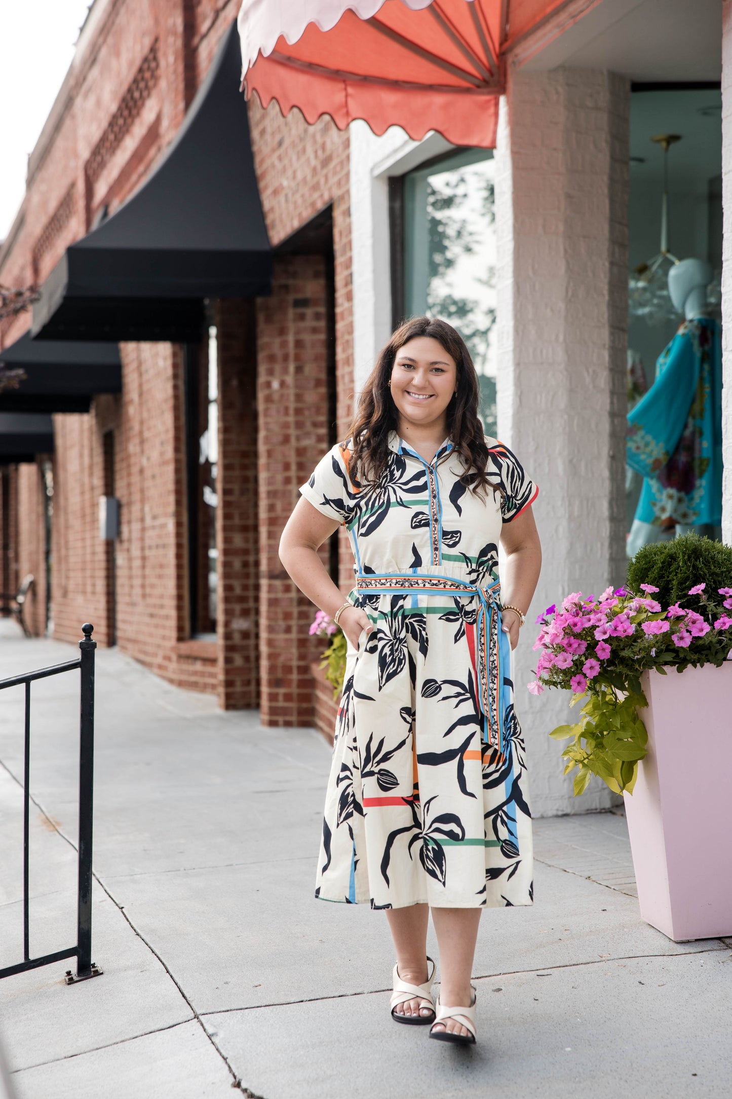 Rylie Dress - Striped Florals