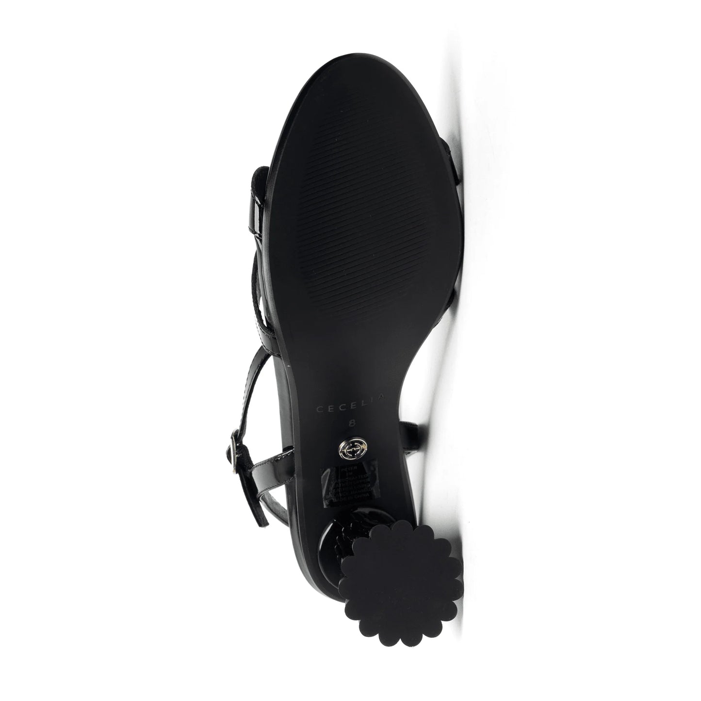 Peter Heeled Sandal - Black Patent