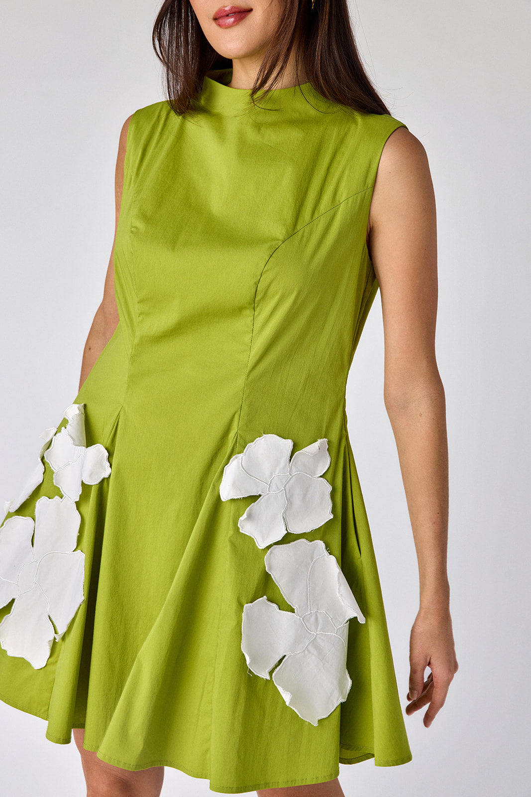 Crosby Declan Dress - Grasshopper