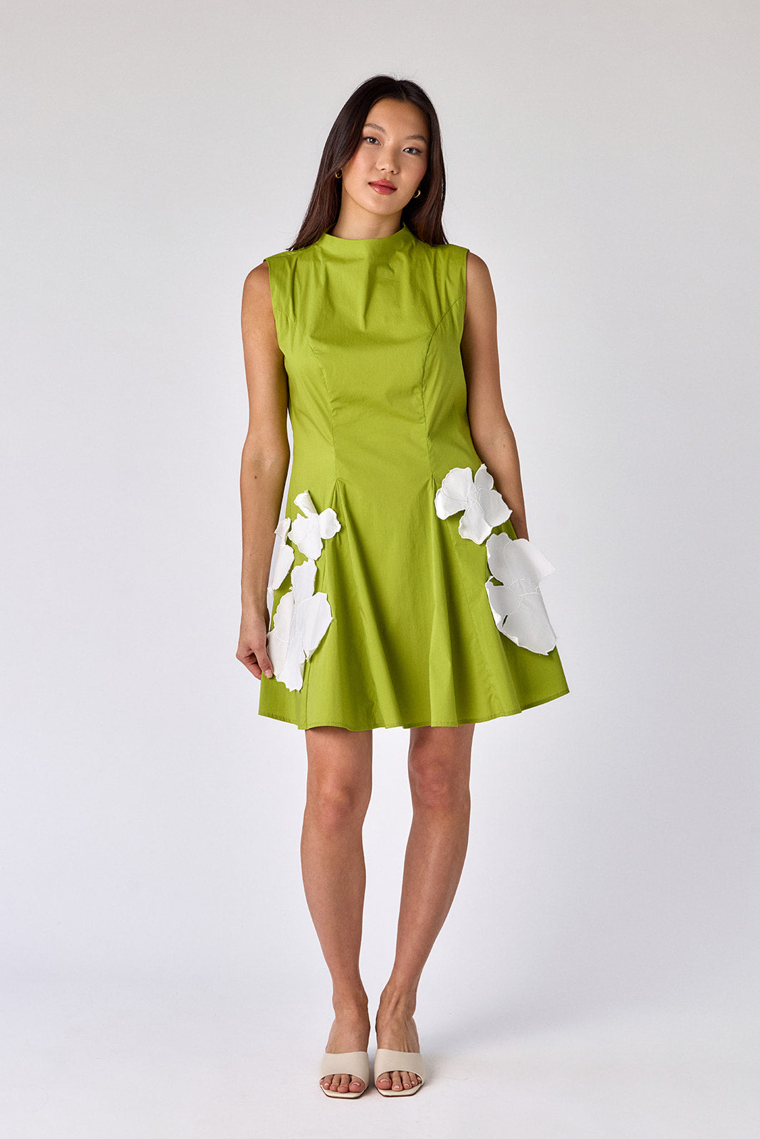 Crosby Declan Dress - Grasshopper