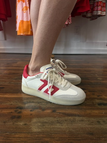 Back 70 Boston Sneaker - White Red