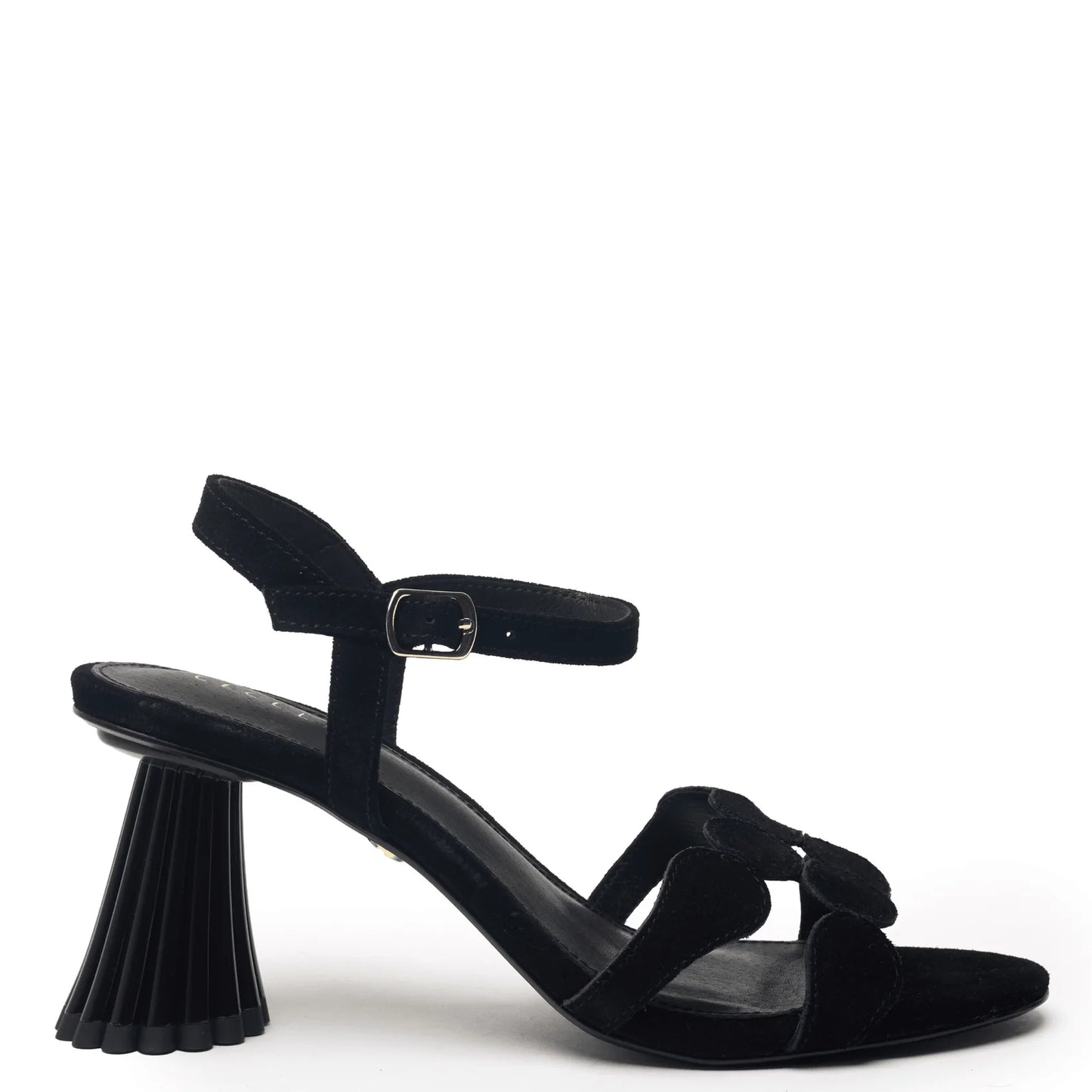 Peter Heeled Sandal - Black Suede