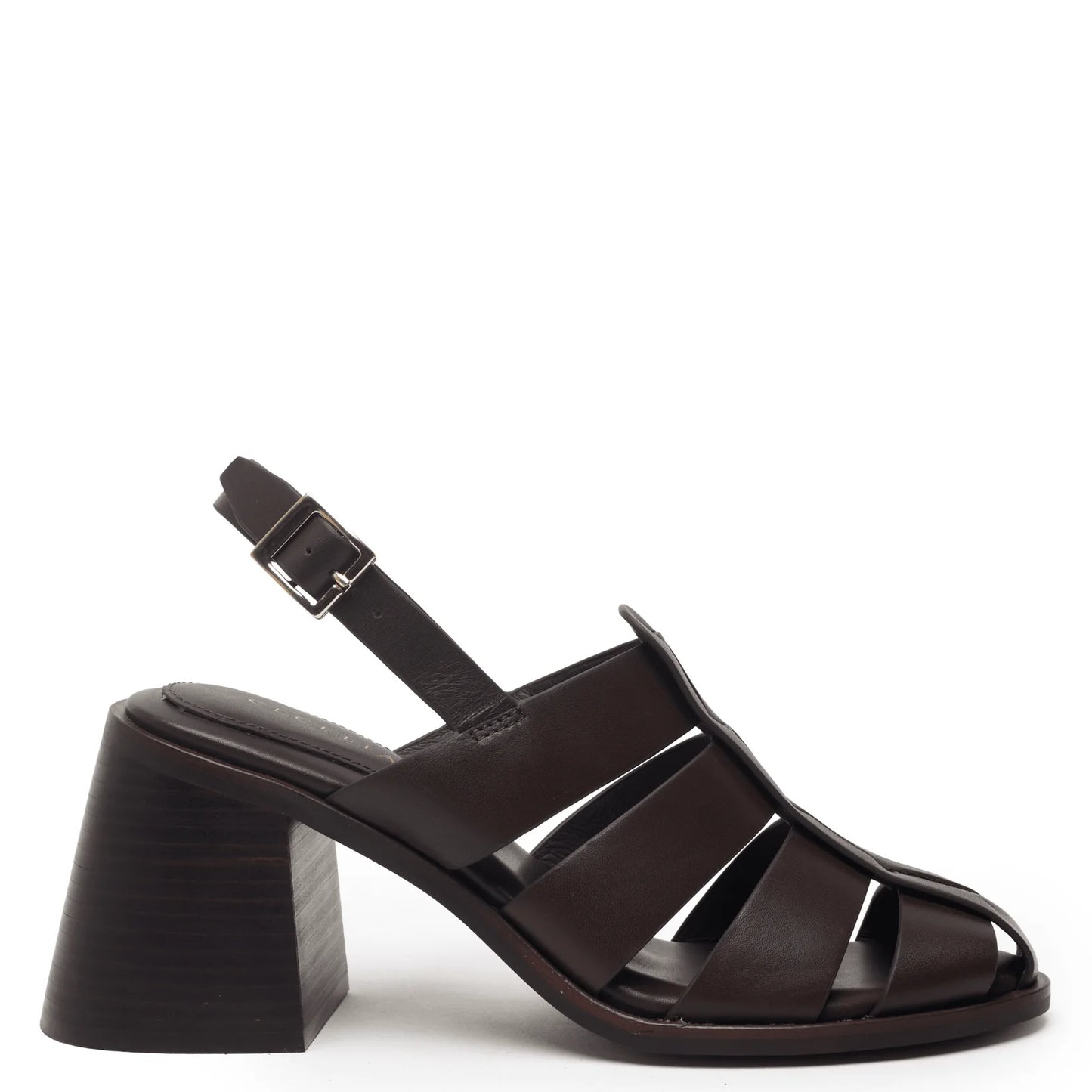 Sling Block Heel Sandal - Brown