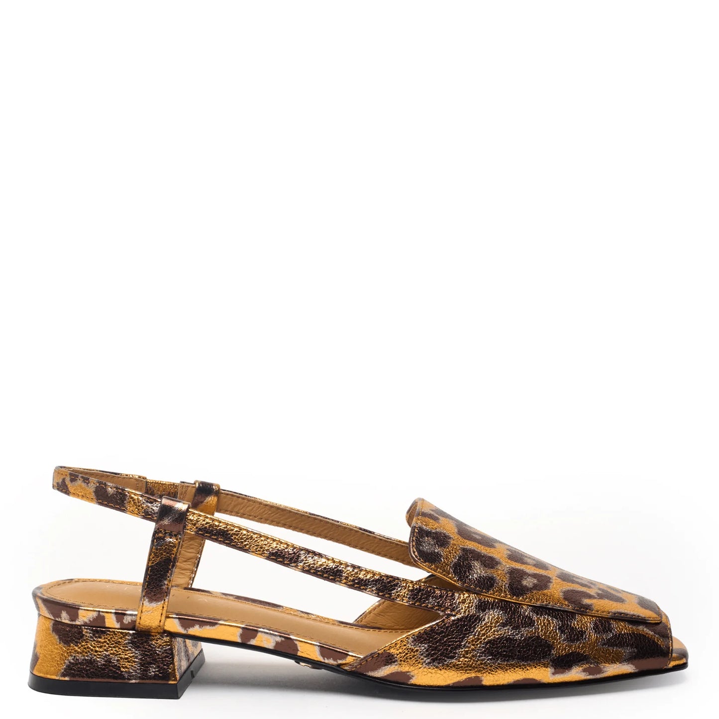 Monty Slingback Shoe - Gold Leopard