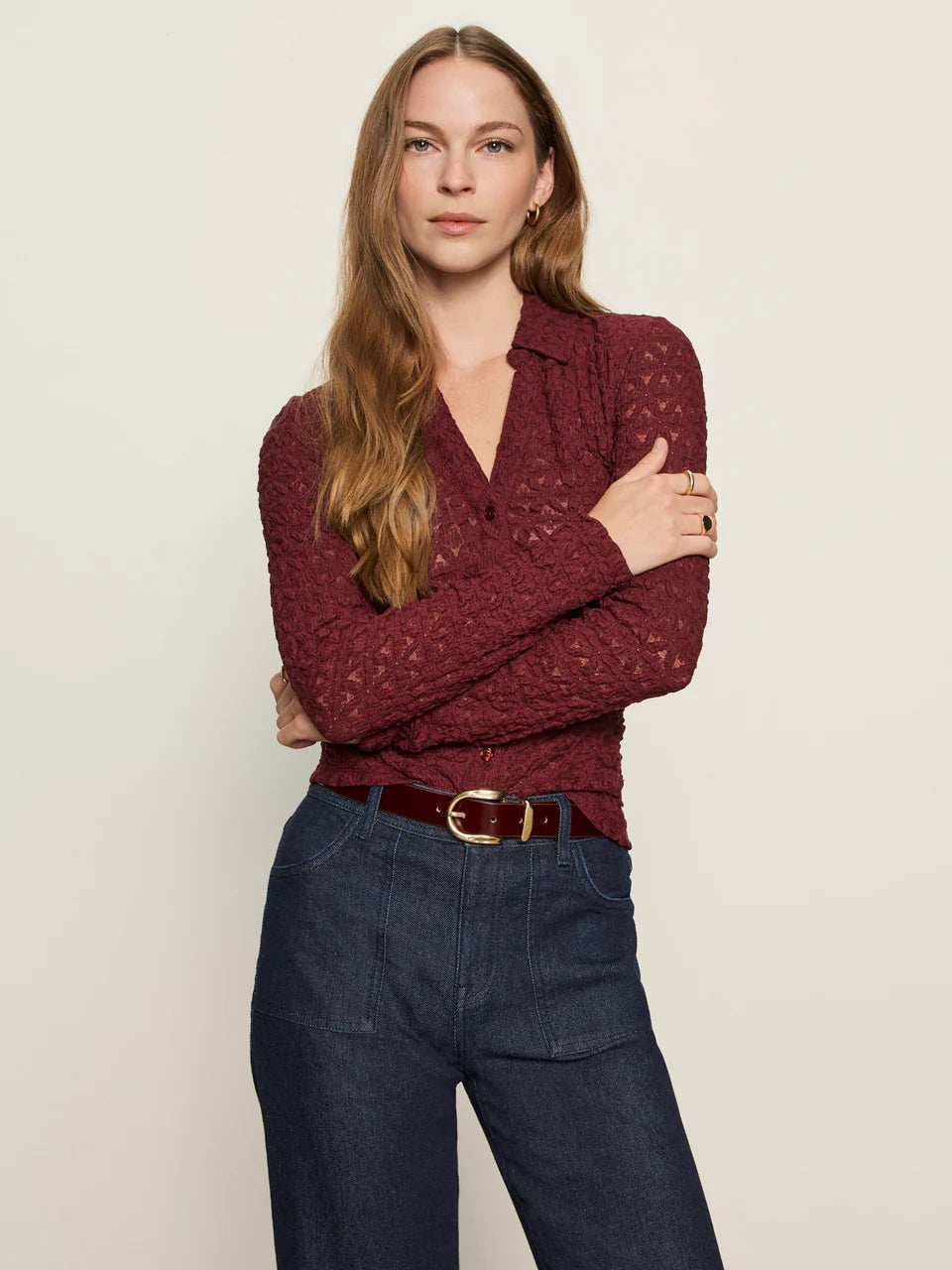 All Day Belt - Dark Crimson