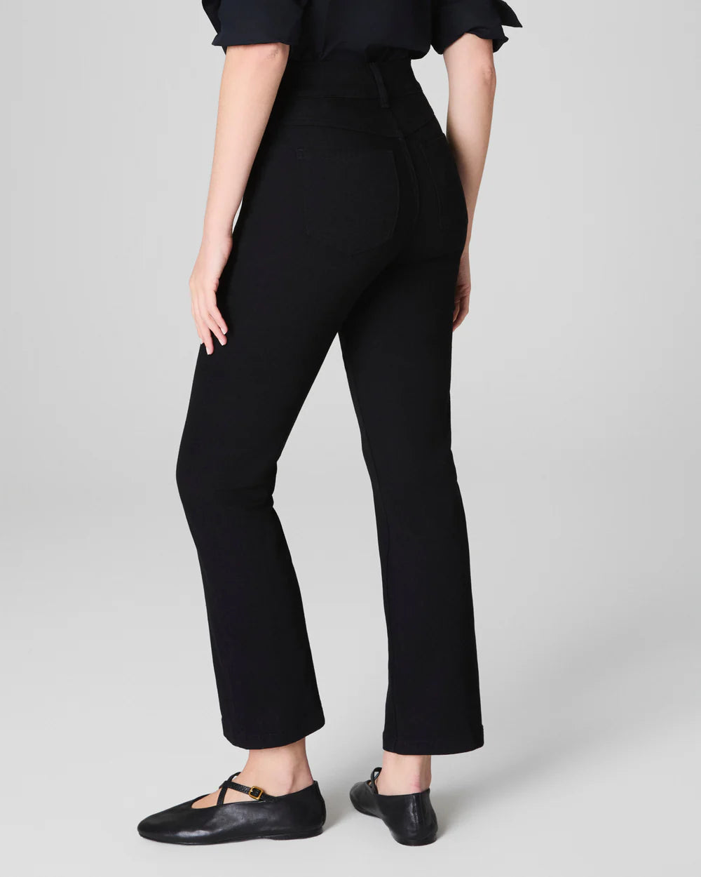 Spanx EveryWear Kick Flare Jeans - Clean Black