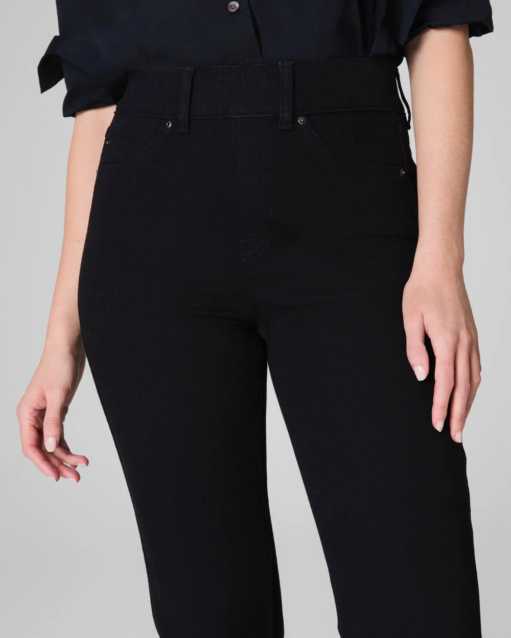 Spanx EveryWear Kick Flare Jeans - Clean Black