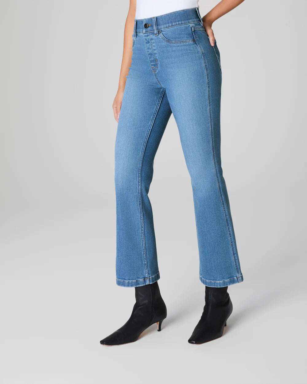 Spanx Kick Flare Jeans - Stonewashed Blue