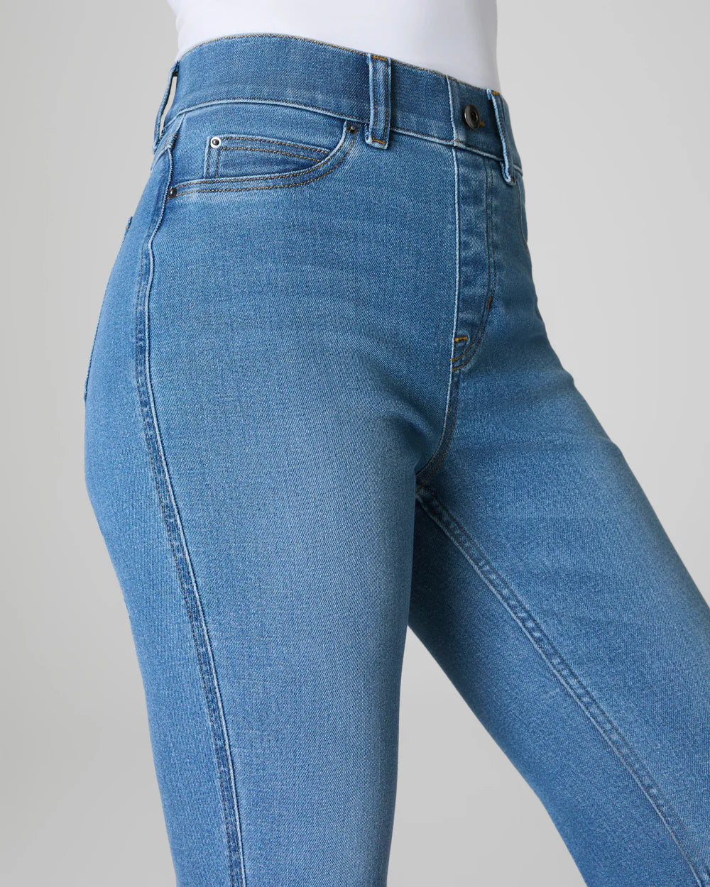 Spanx Kick Flare Jeans - Stonewashed Blue