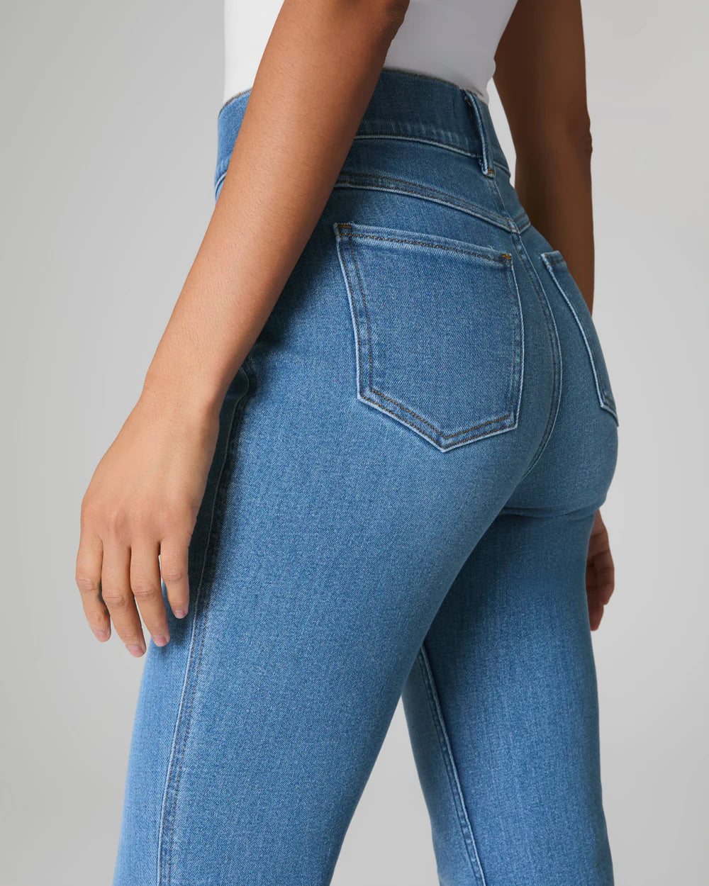 Spanx Kick Flare Jeans - Stonewashed Blue