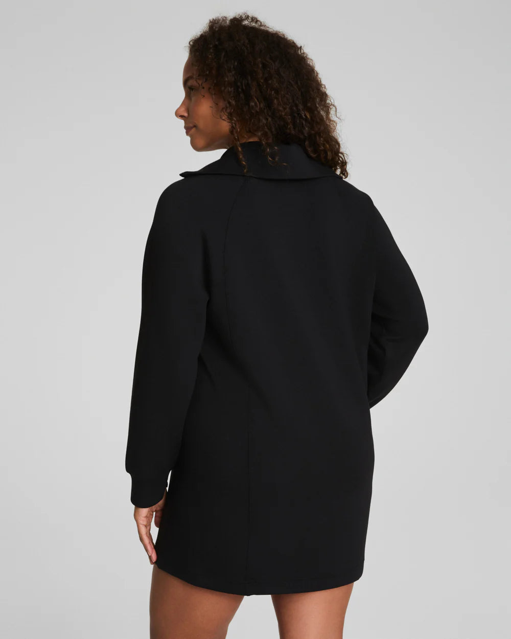 Spanx AirEssentials Half Zip Dress - Very Black