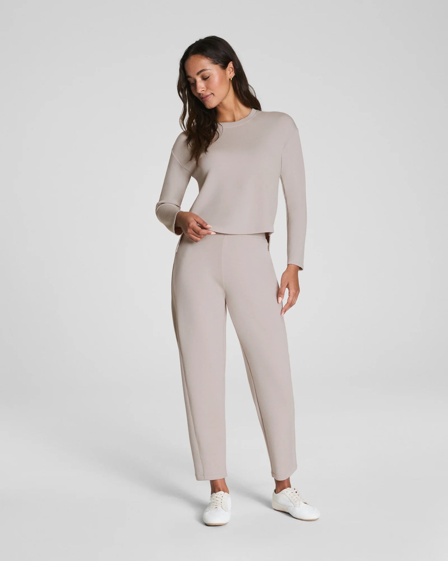 Spanx AirEssentials Relaxed Long Sleeve Top - French Grey