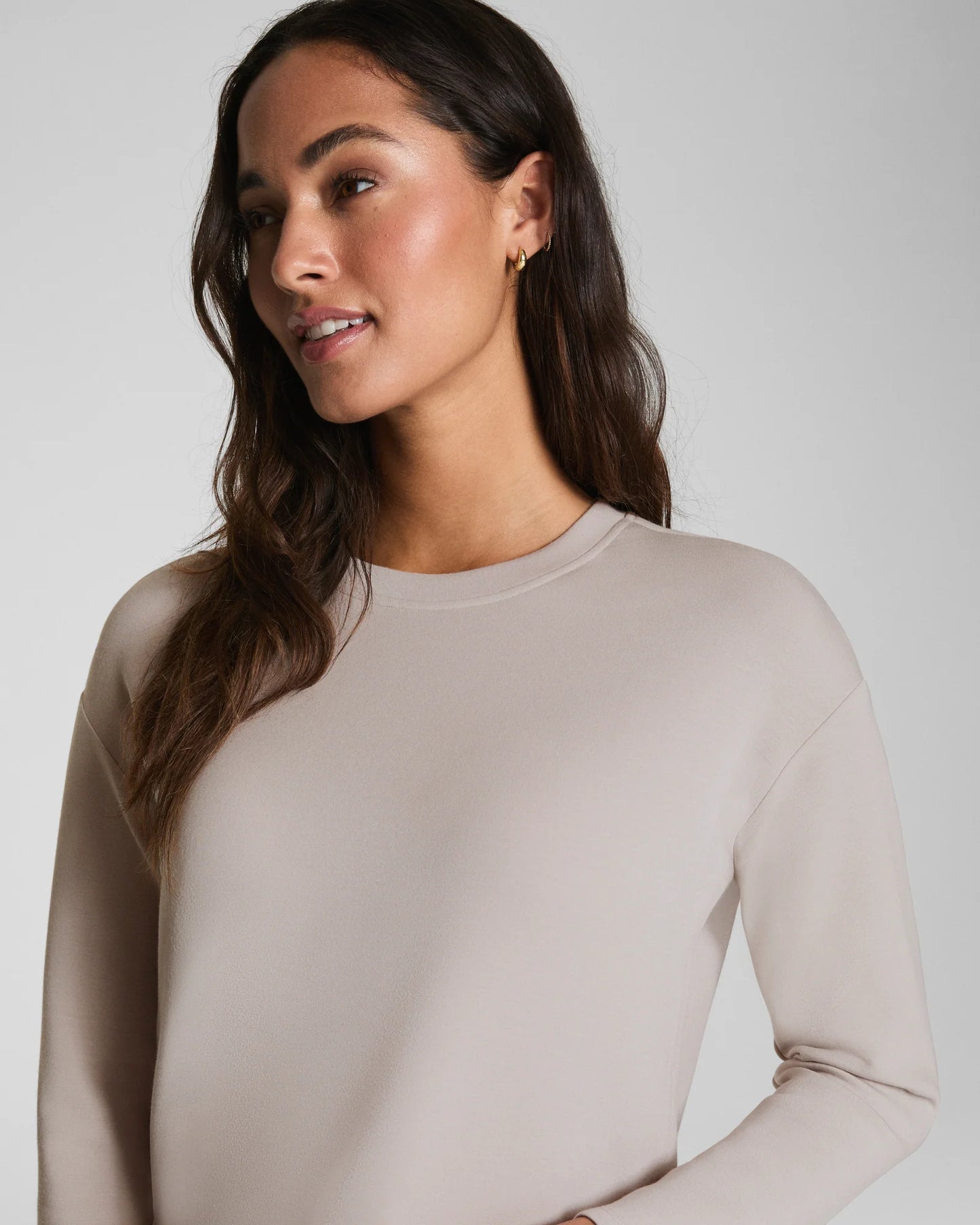Spanx AirEssentials Relaxed Long Sleeve Top - French Grey
