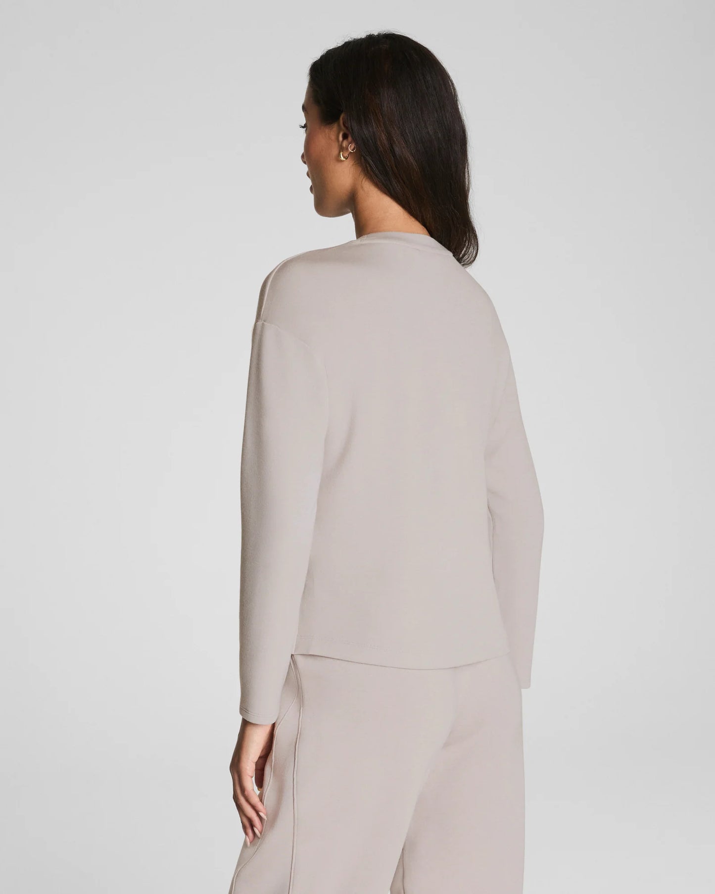 Spanx AirEssentials Relaxed Long Sleeve Top - French Grey