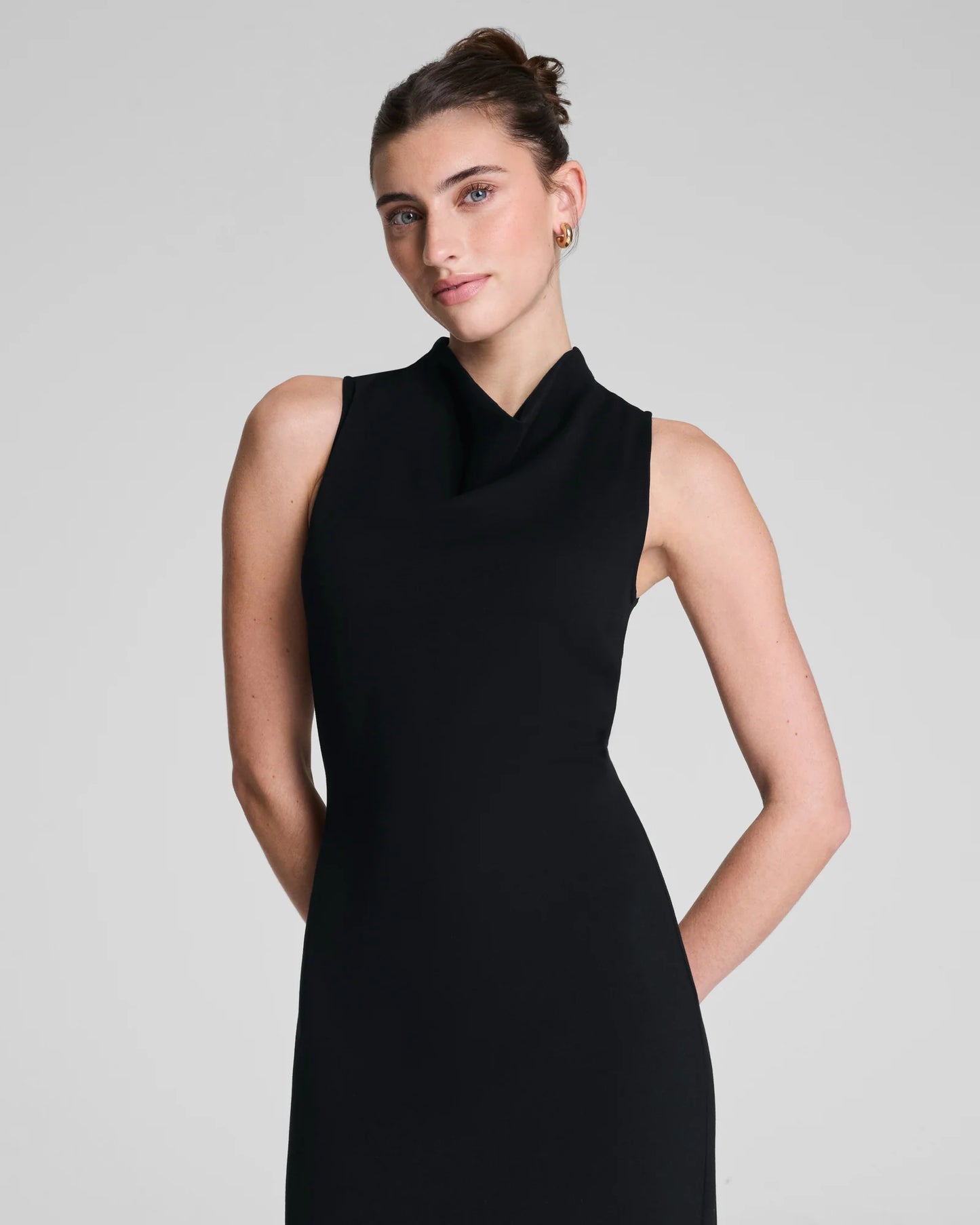 Spanx Ponte Sleeveless Midi Dress - Classic Black