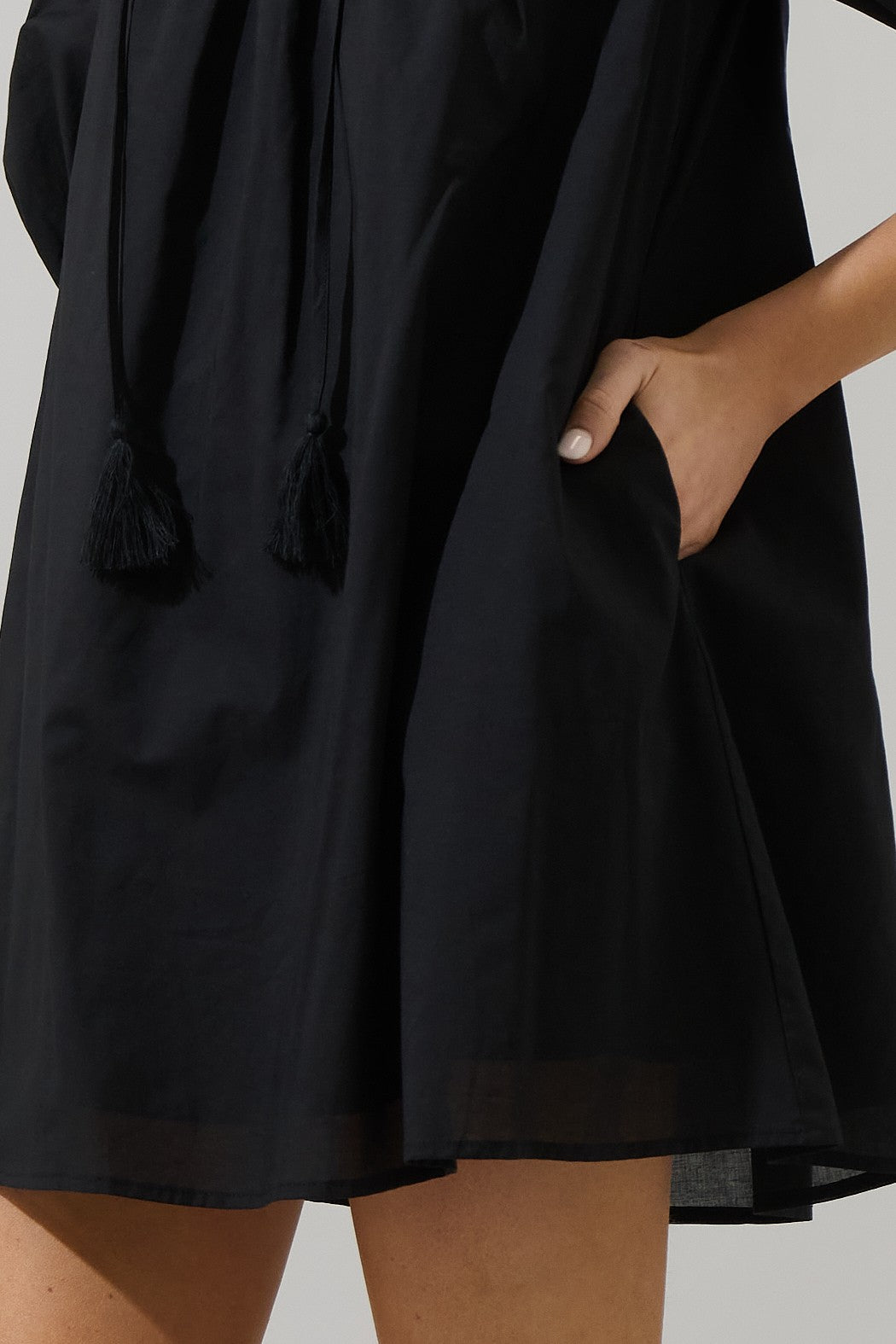 Chila Babydoll Mini Dress - Black