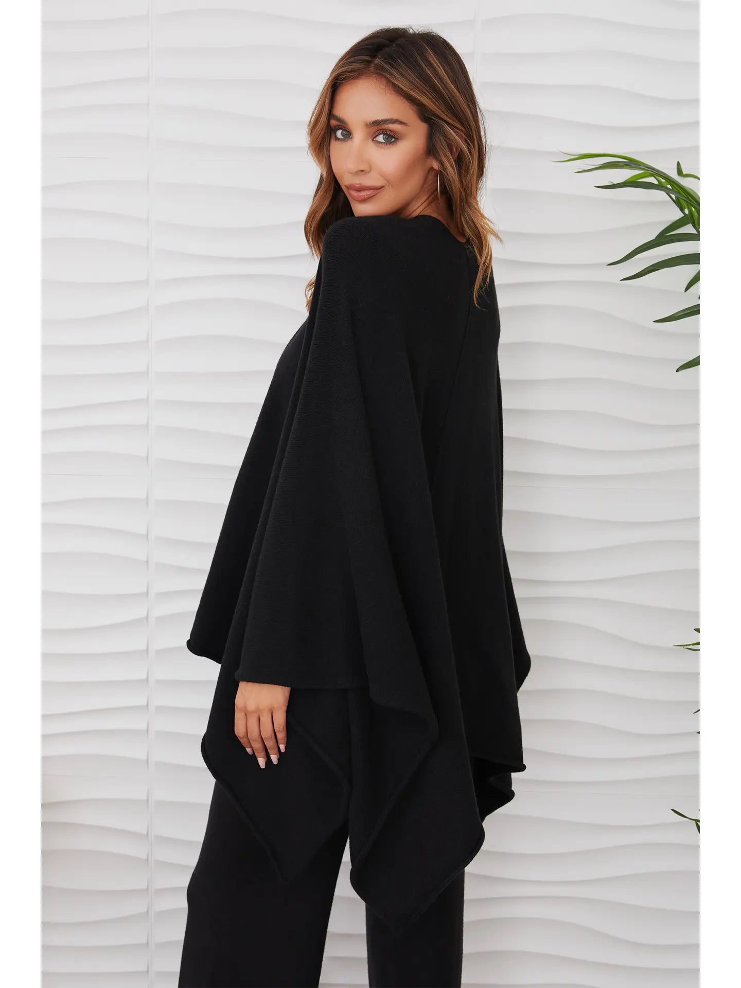 Dolman Open Cardigan - Black