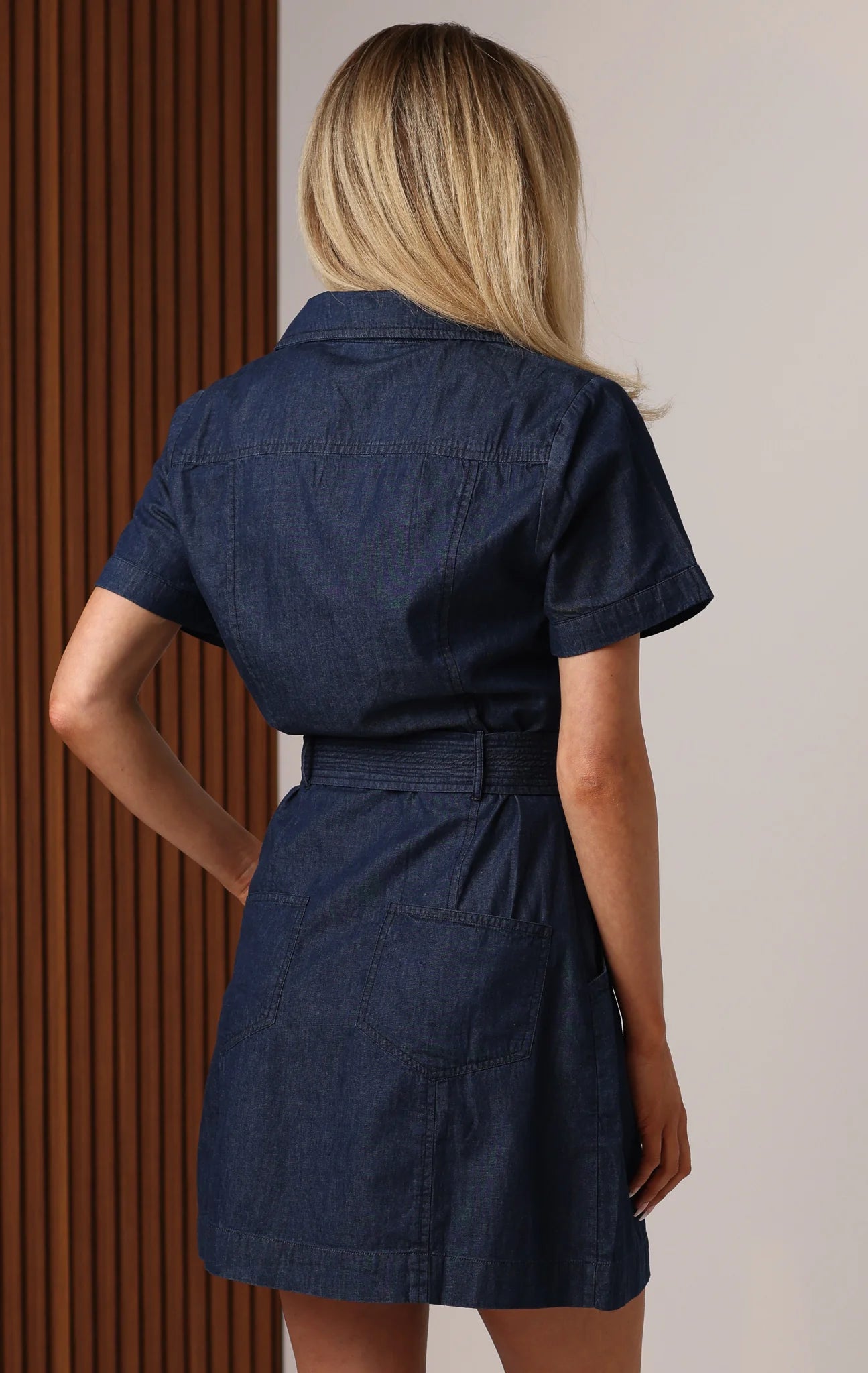 Amber Mini Dress - Dark Denim