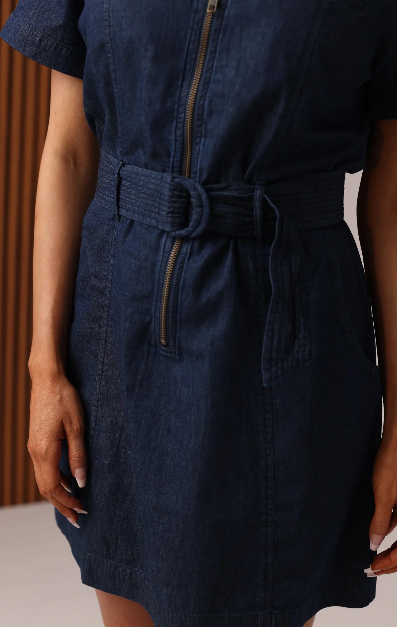 Amber Mini Dress - Dark Denim