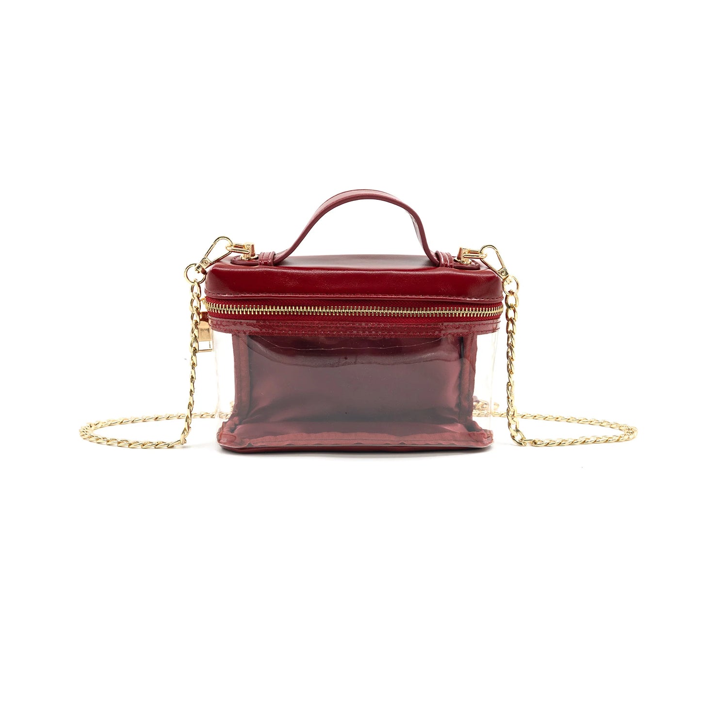 Kickoff Clear Crossbody Bag - Burgundy