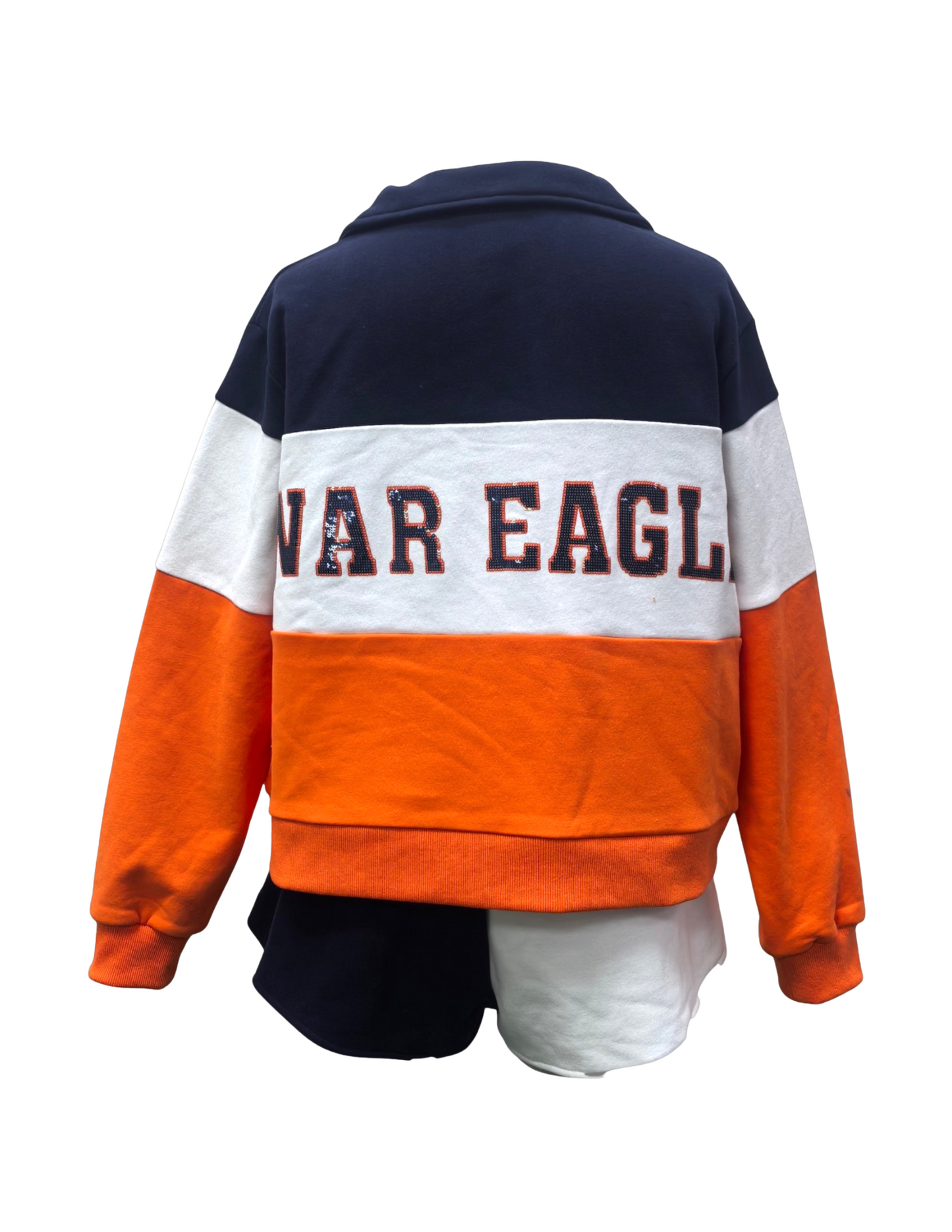 Queen of Sparkles Licensed Auburn Quarter Zip Colorblock Sweatshirt