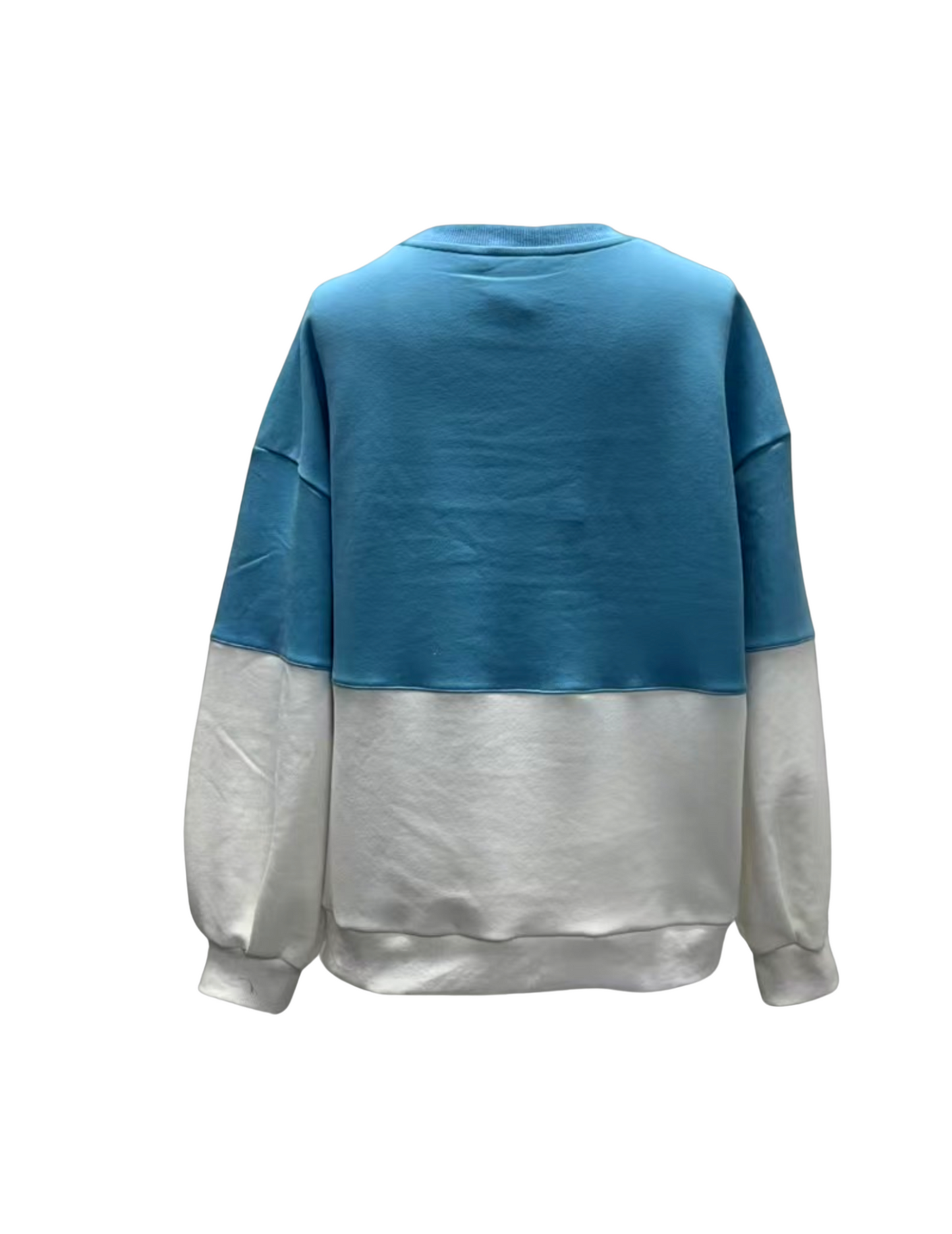 Queen of Sparkles Aqua & White Colorblock Seltzer Queen Sweatshirt