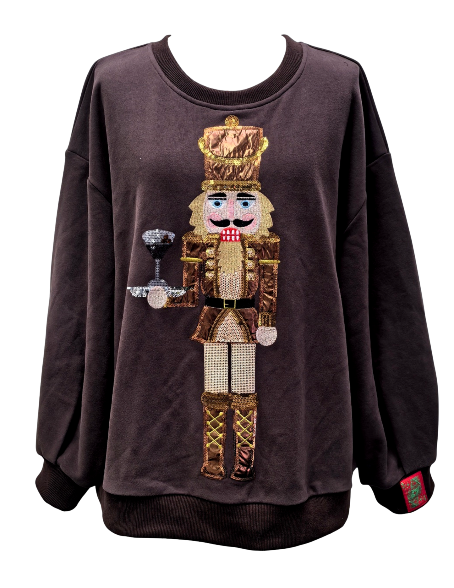 Queen of Sparkles Brown Espresso Martini Serving Nutcracker Sweatshirt