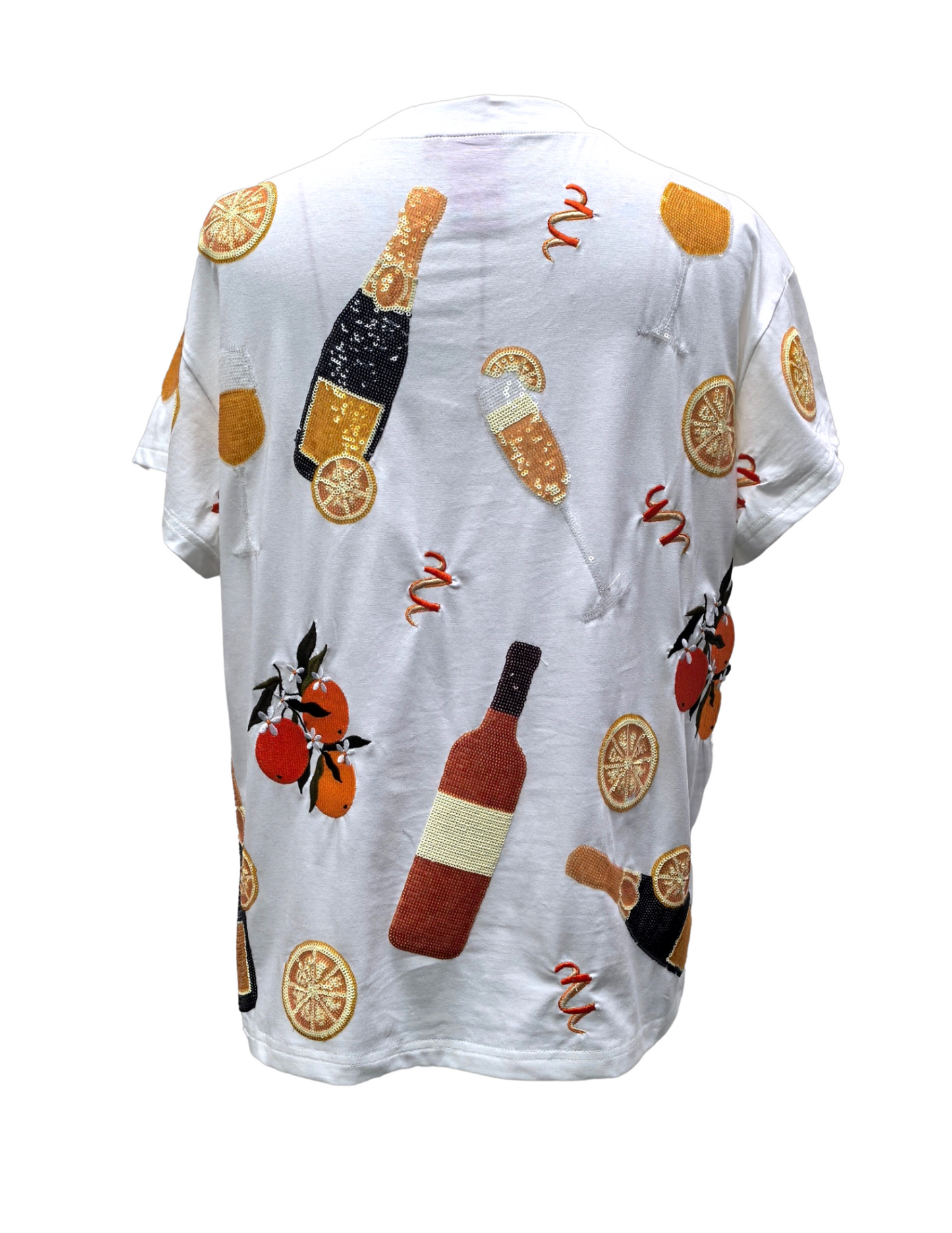 Queen of Sparkles White Mimosa Icon Tee