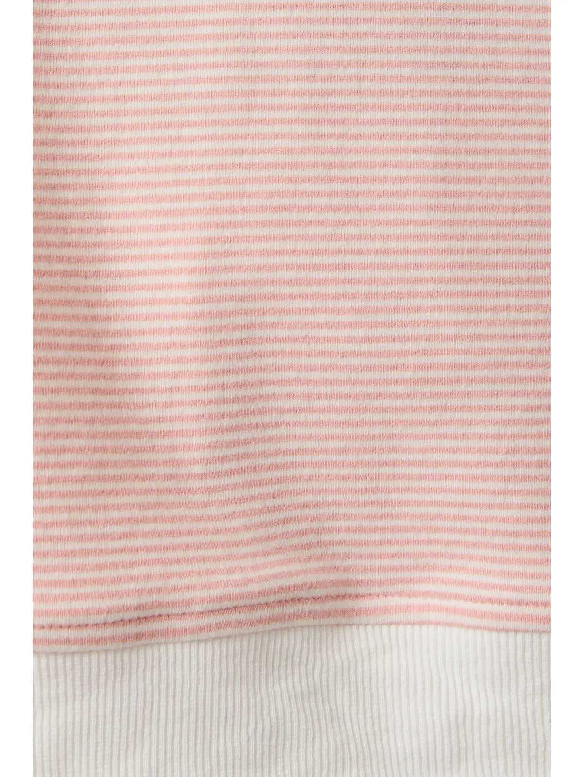 Mid Rise Stripe Shorts - Peach/Cream