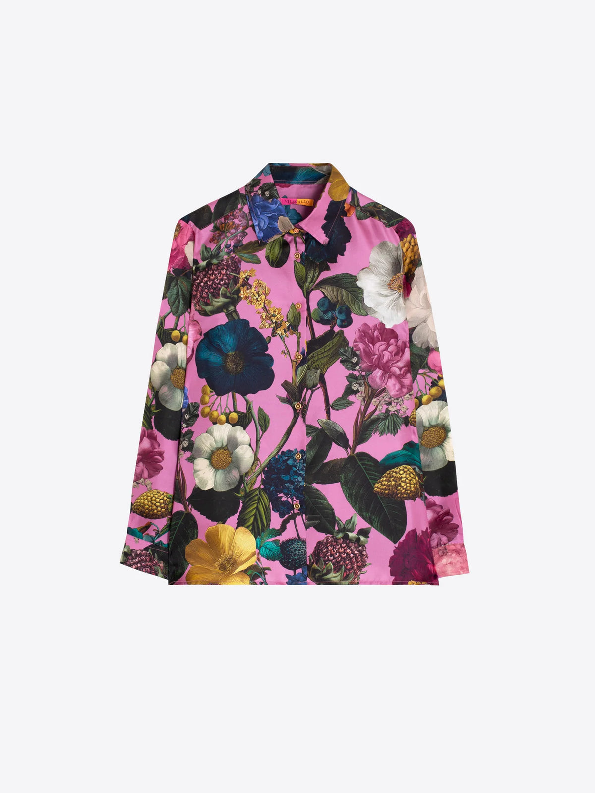 Floral Silk Shirt - Pink