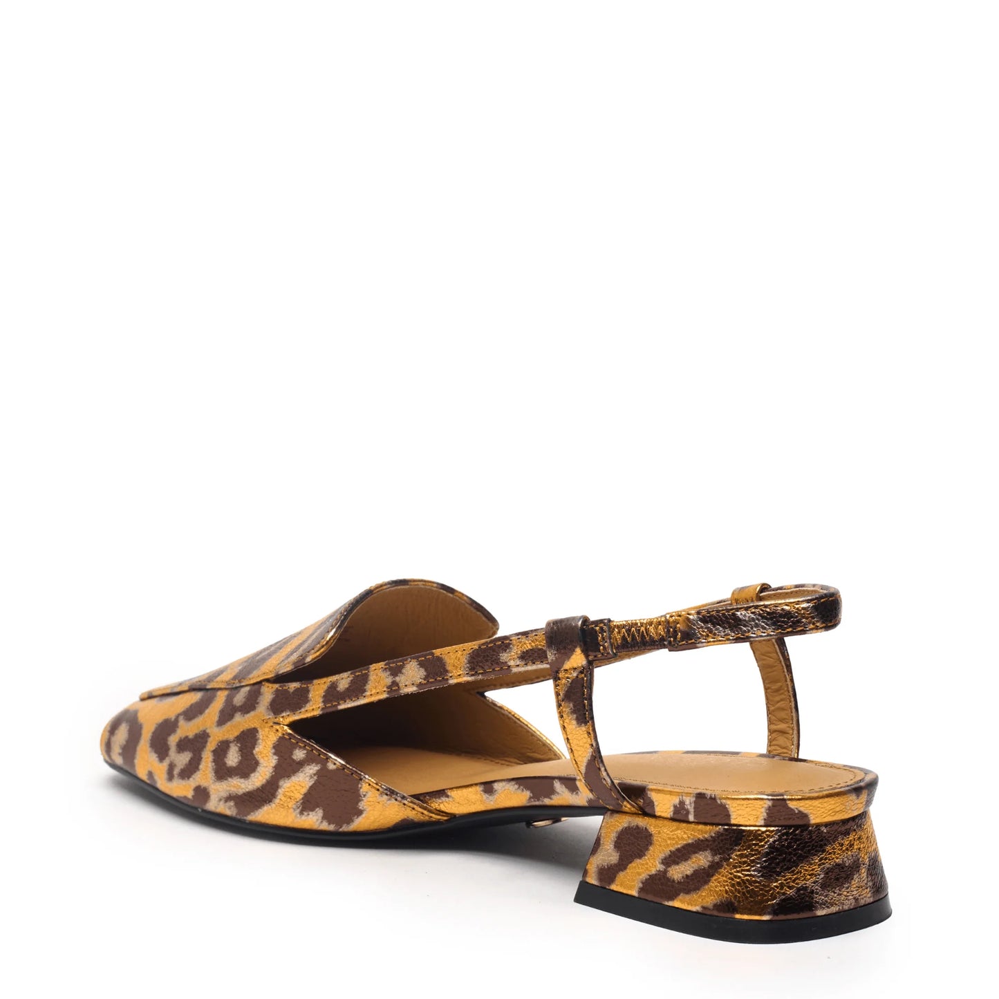 Monty Slingback Shoe - Gold Leopard