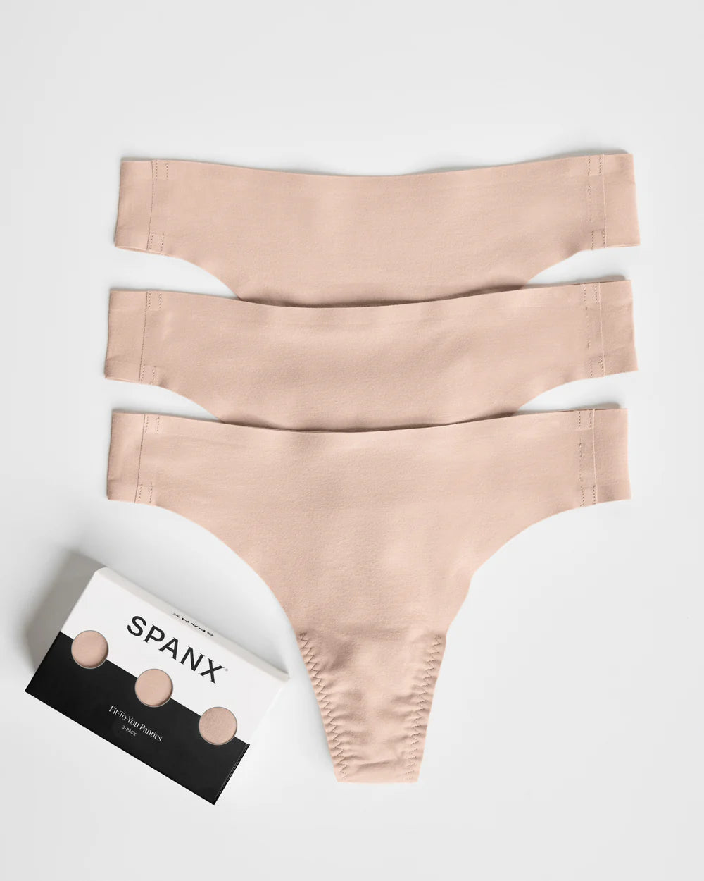 Spanx Fit-To-You Thong 3-Pack Box - Naked 2.0