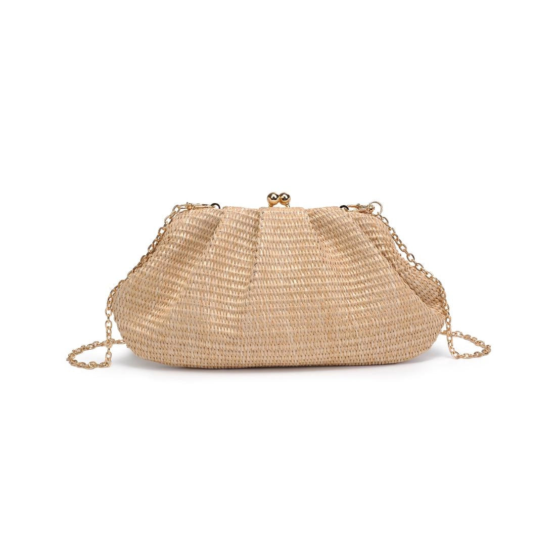 Triana Straw Frame Clutch - Natural