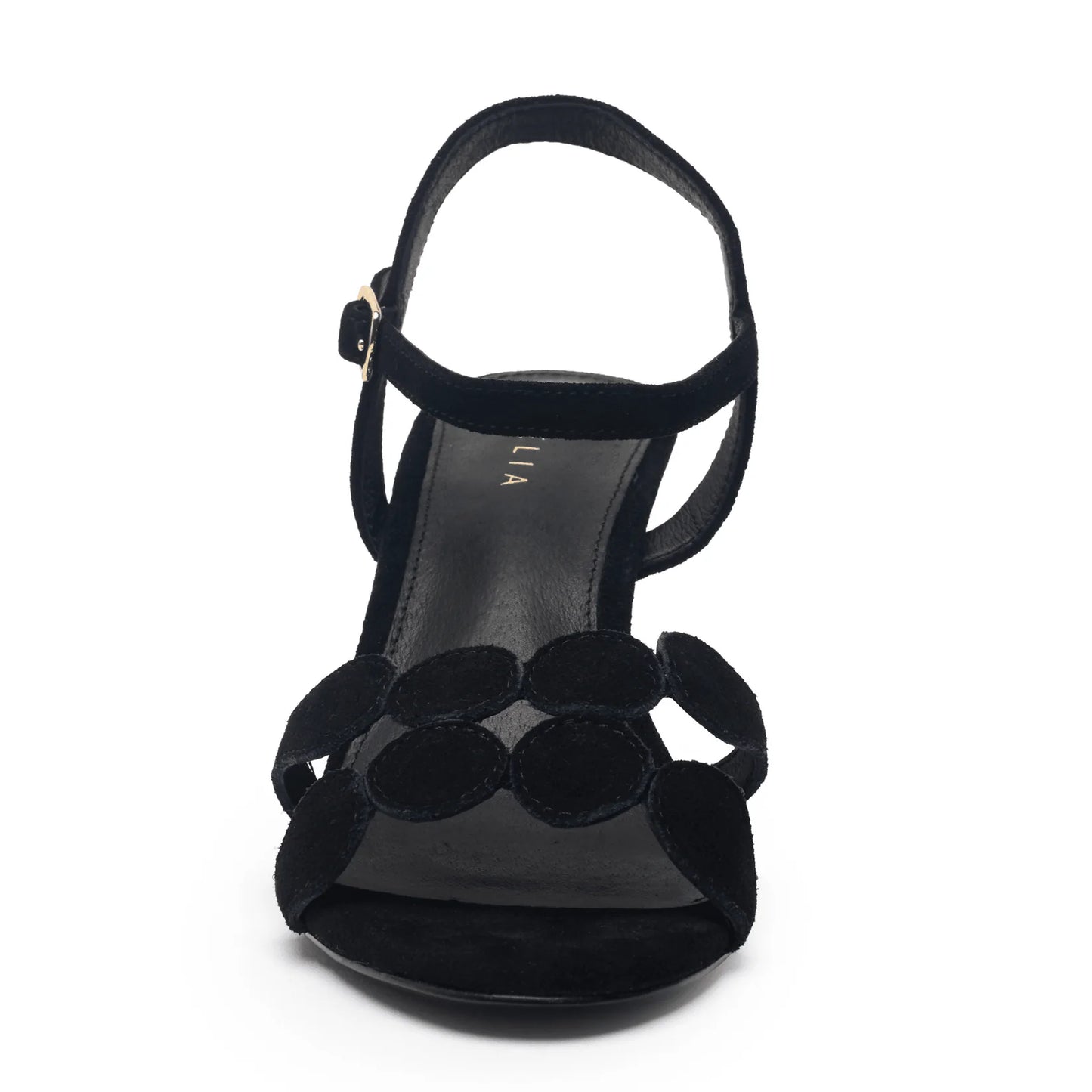 Peter Heeled Sandal - Black Suede
