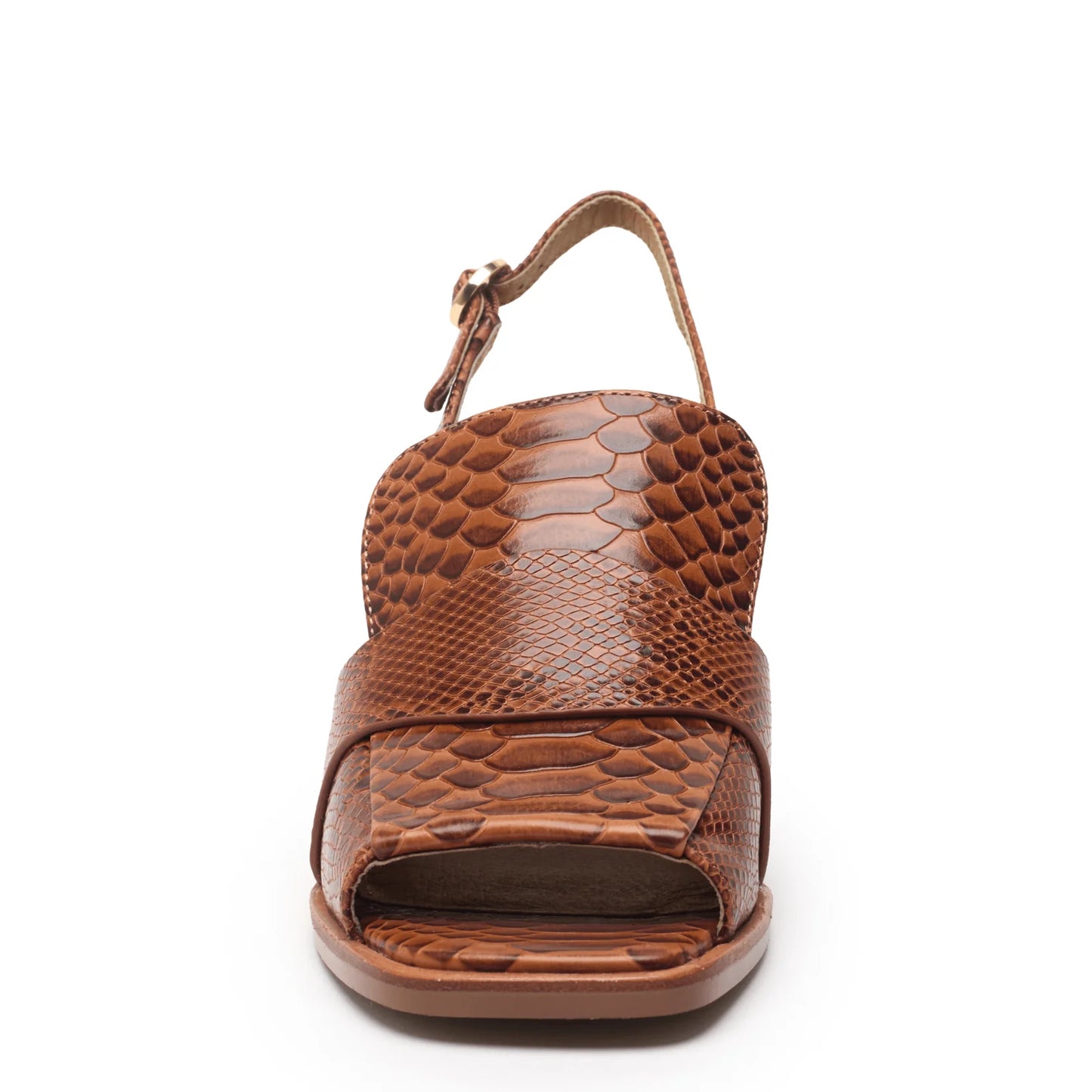 Splash Heeled Sandal - Brown Snake