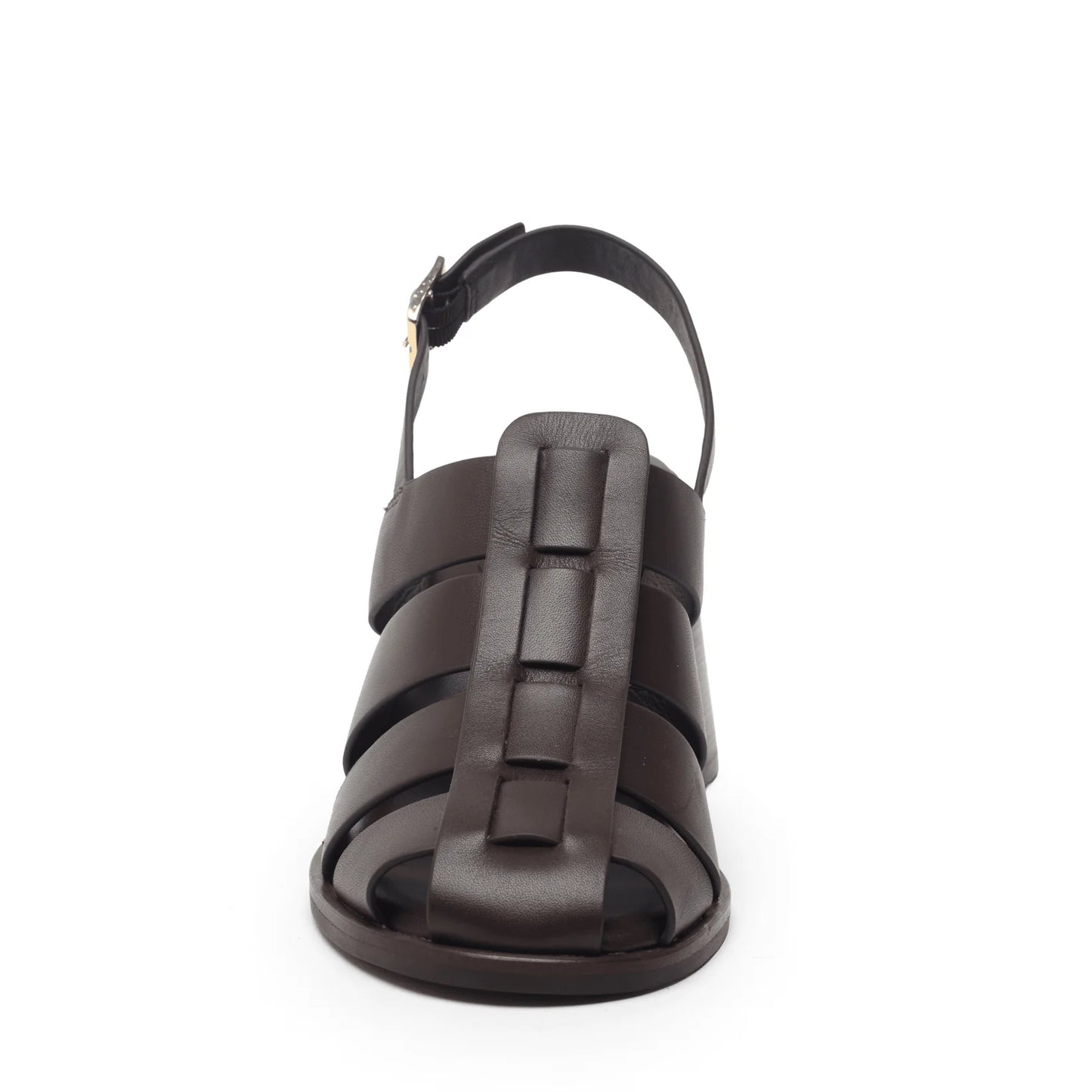 Sling Block Heel Sandal - Brown