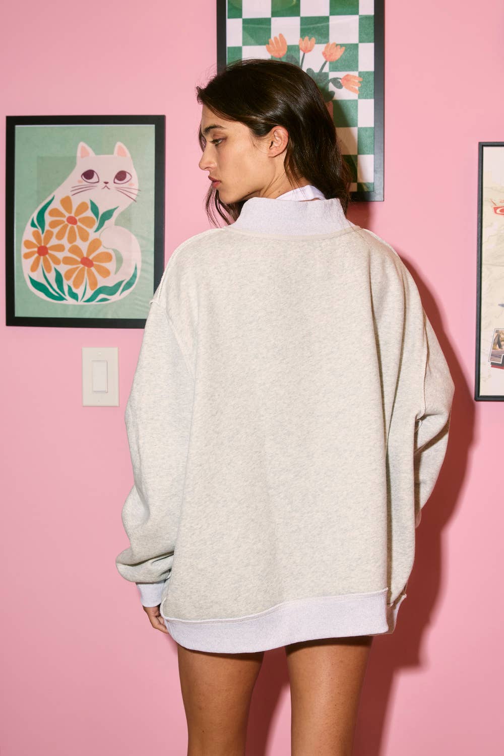 Auburn Reversible Sweatshirt - Heather Grey