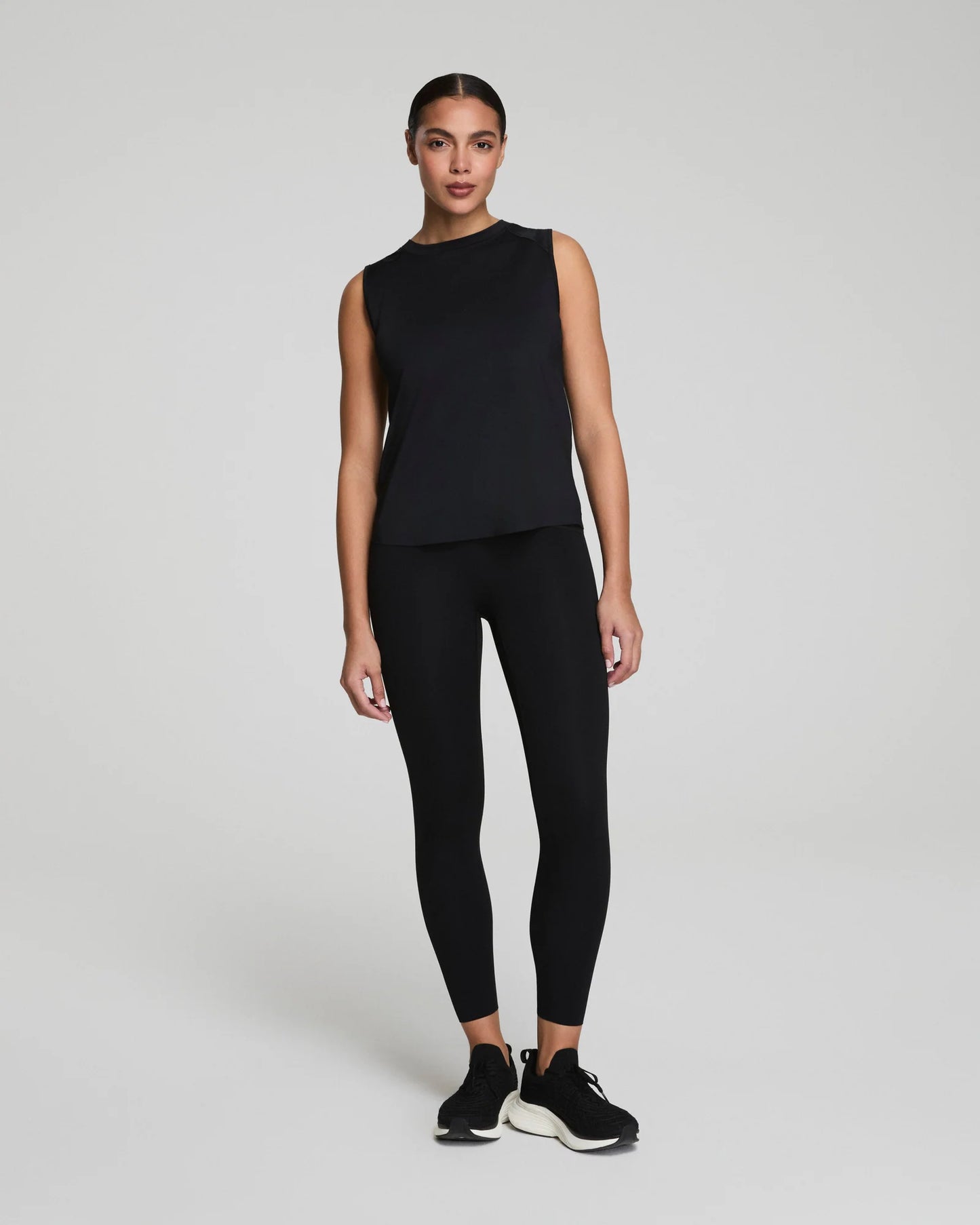 Spanx Activate High Neck Tank Top - Very Black