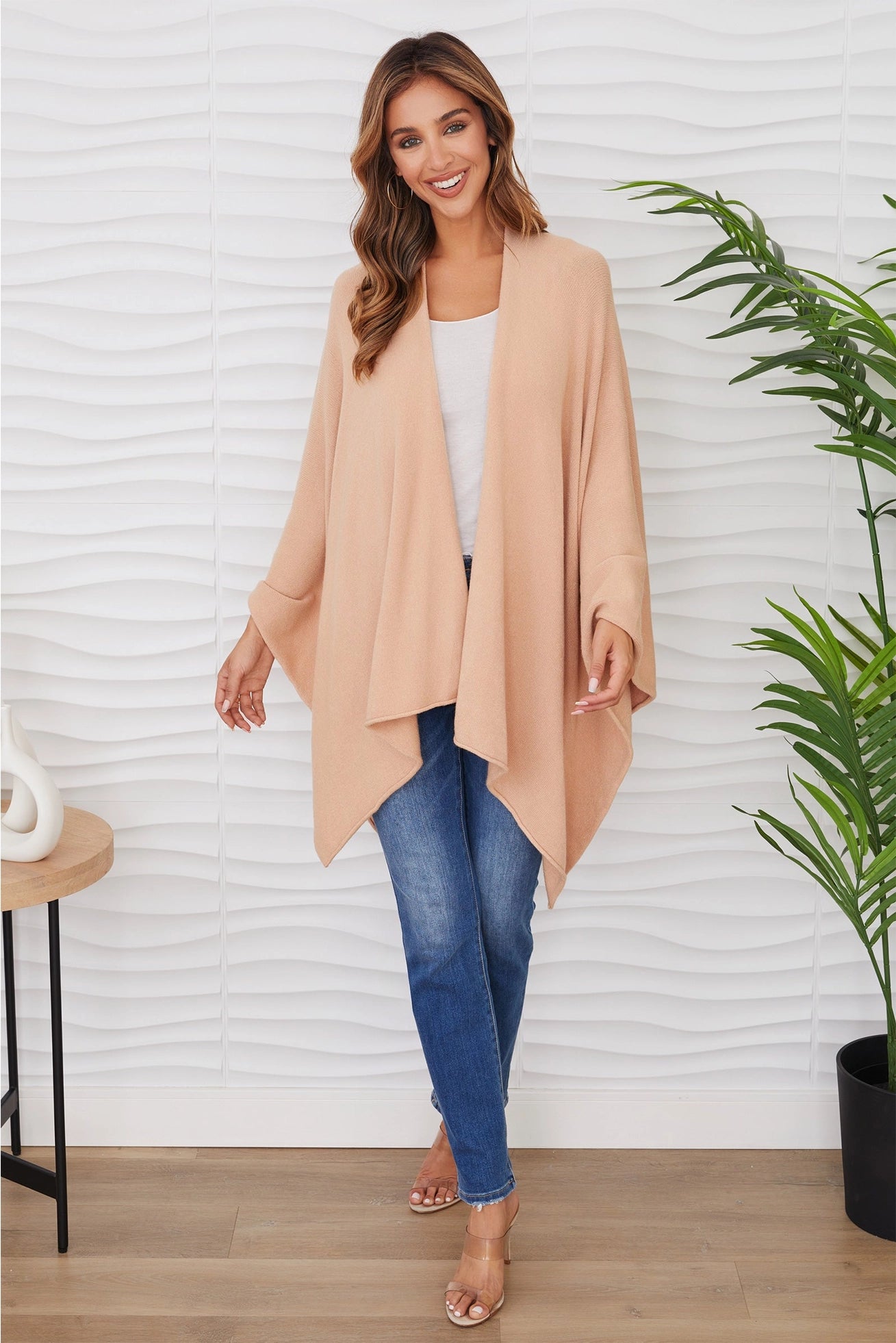 Dolman Open Cardigan - Caramel