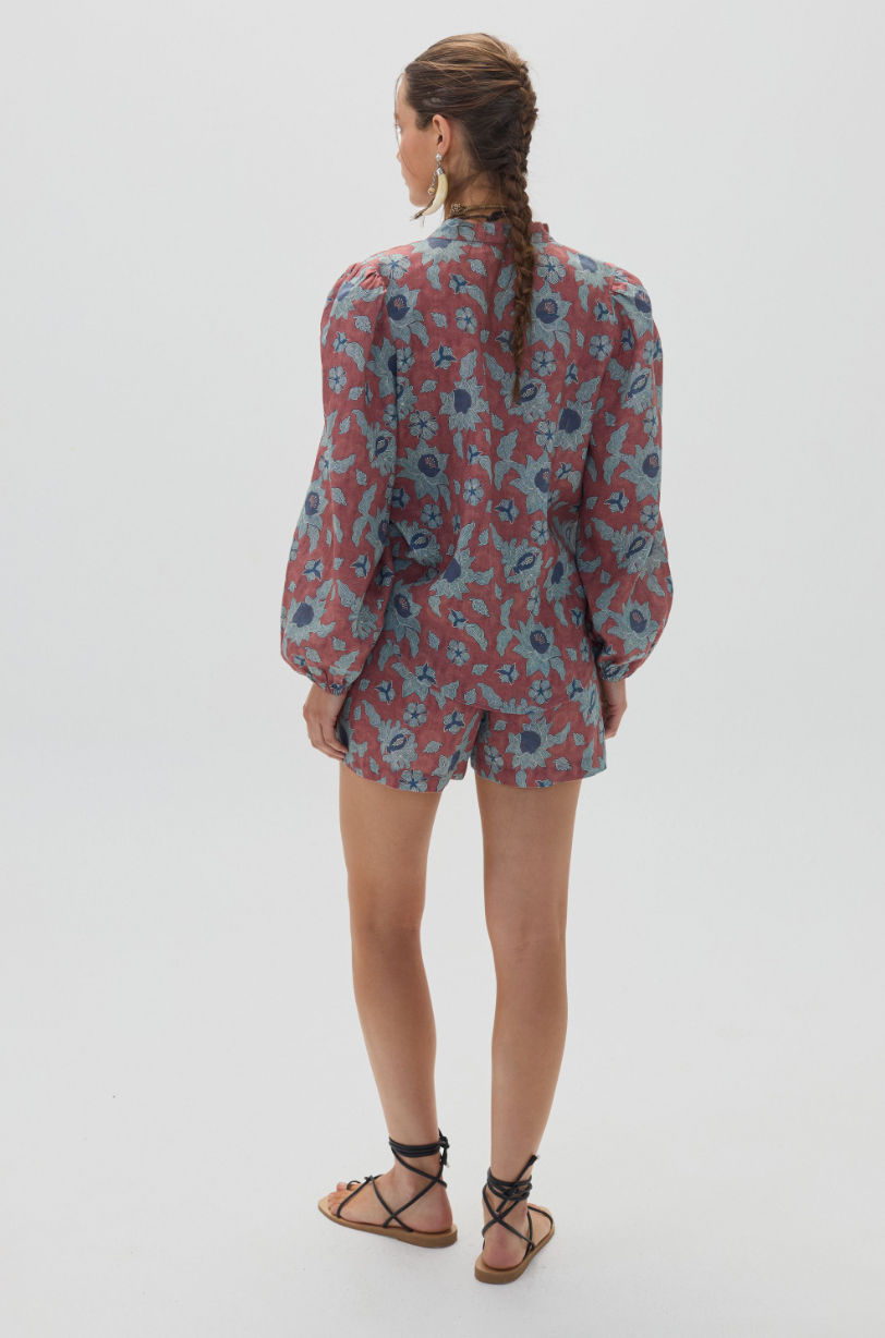 Frida Linen Shorts - Matilde Print
