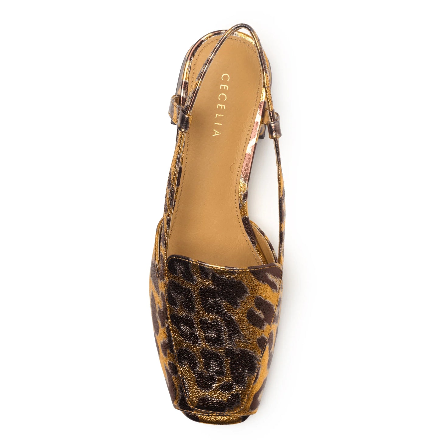Monty Slingback Shoe - Gold Leopard