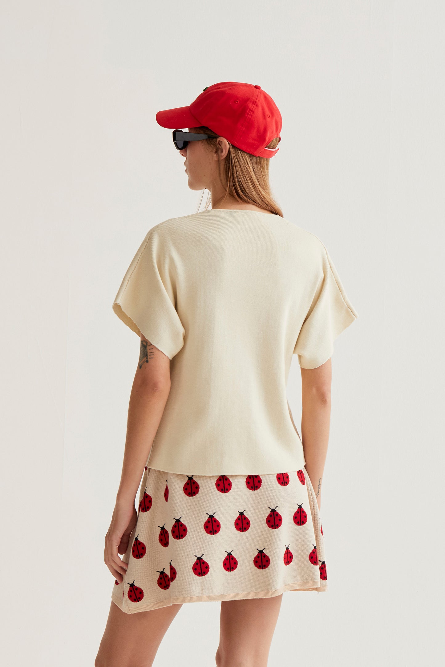 Dot Cardigan - Beige